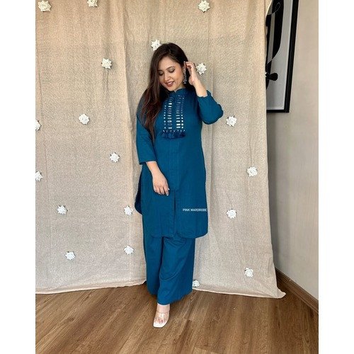 Premium Textured Cotton Slub Kurta Set