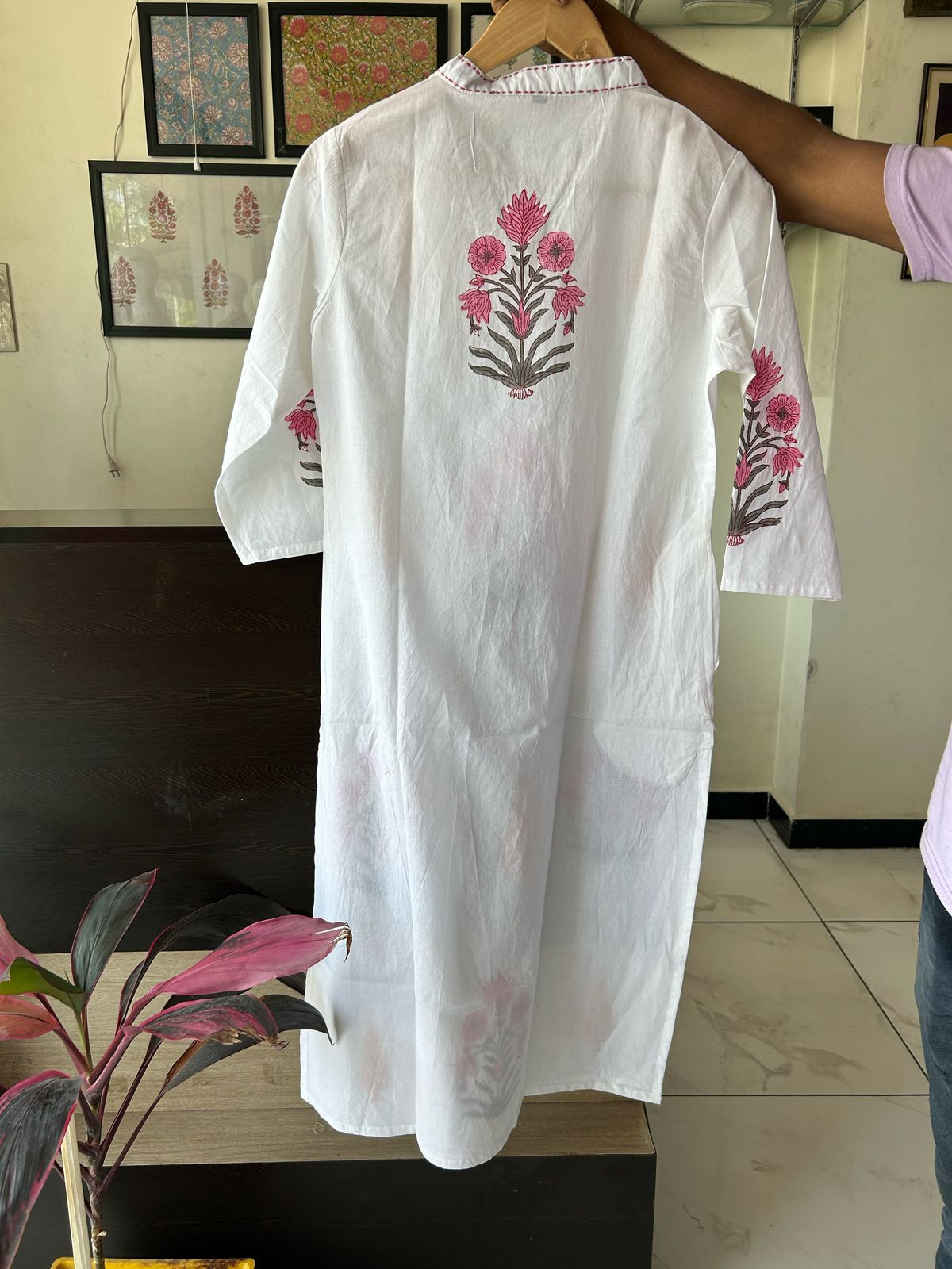 Summer Classic White  Cotton Kurta