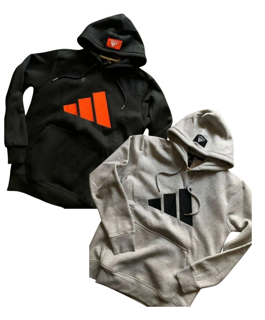 Black Gray Vibrant Print Adidas Recommended Winter Hoodie Combo