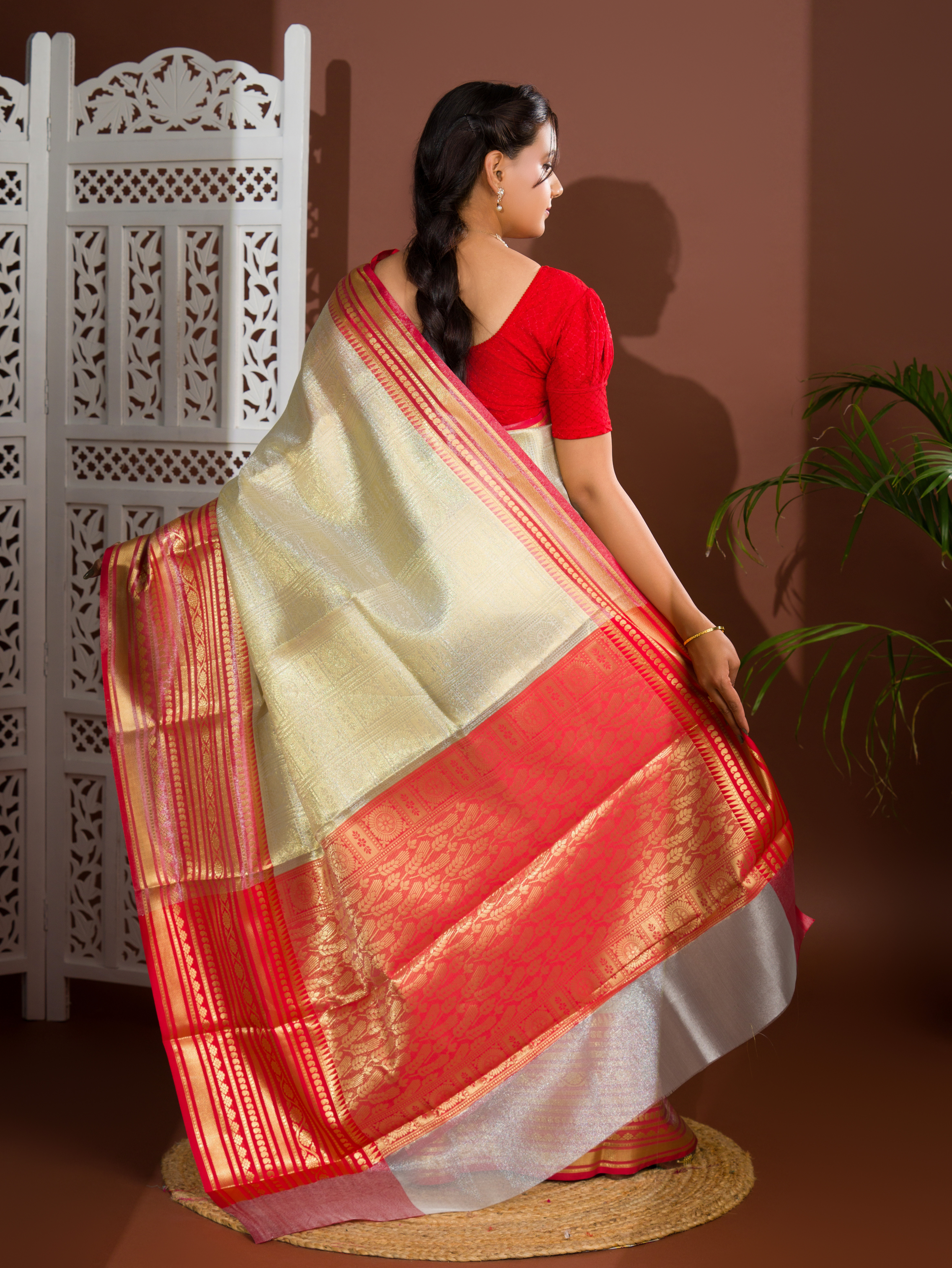 New Katan Silk Banarasi Zari weaving Saree With Blouse
