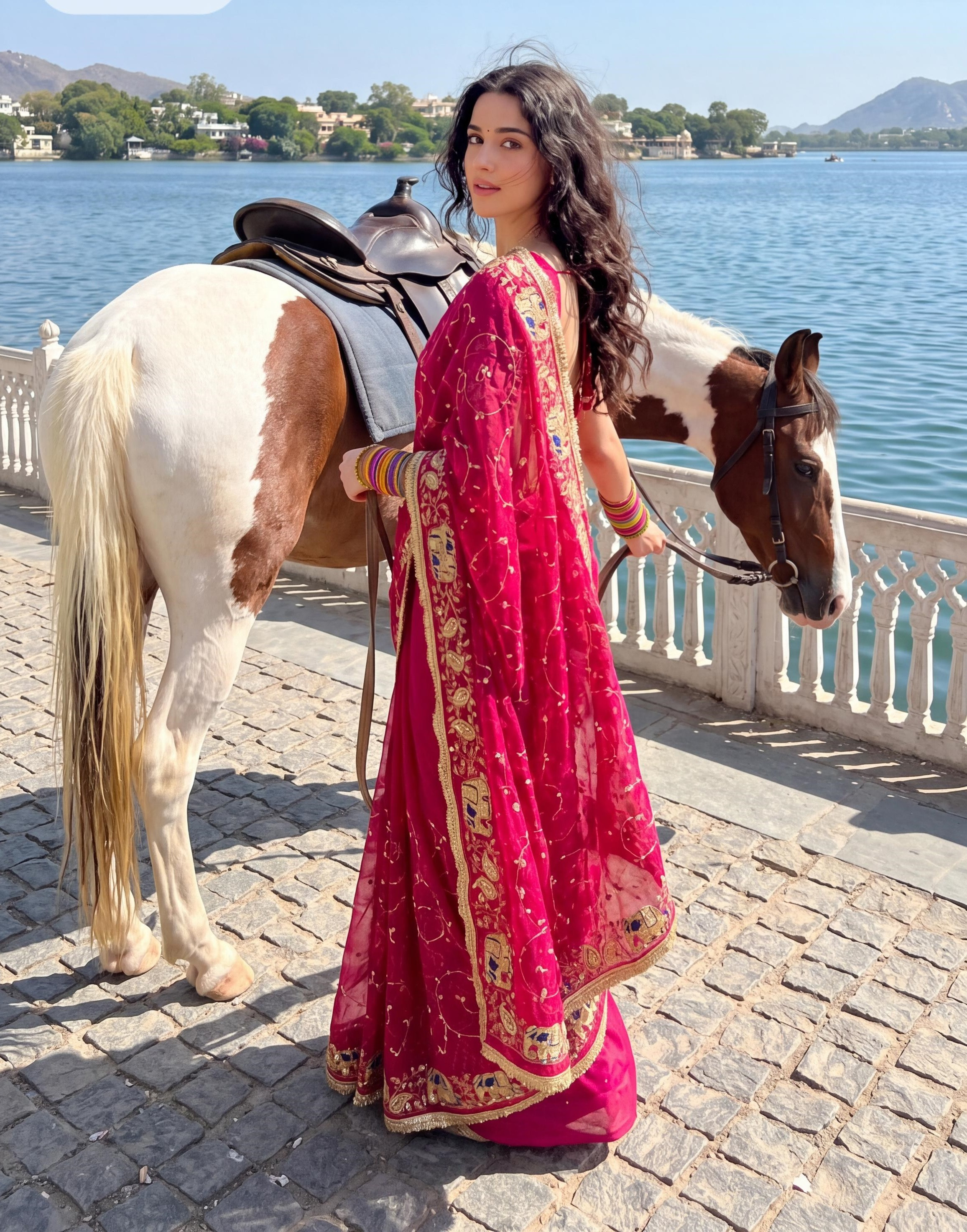 Premium Georgatte Bandhani Saree - Exquisite Indian Silk Handloom
