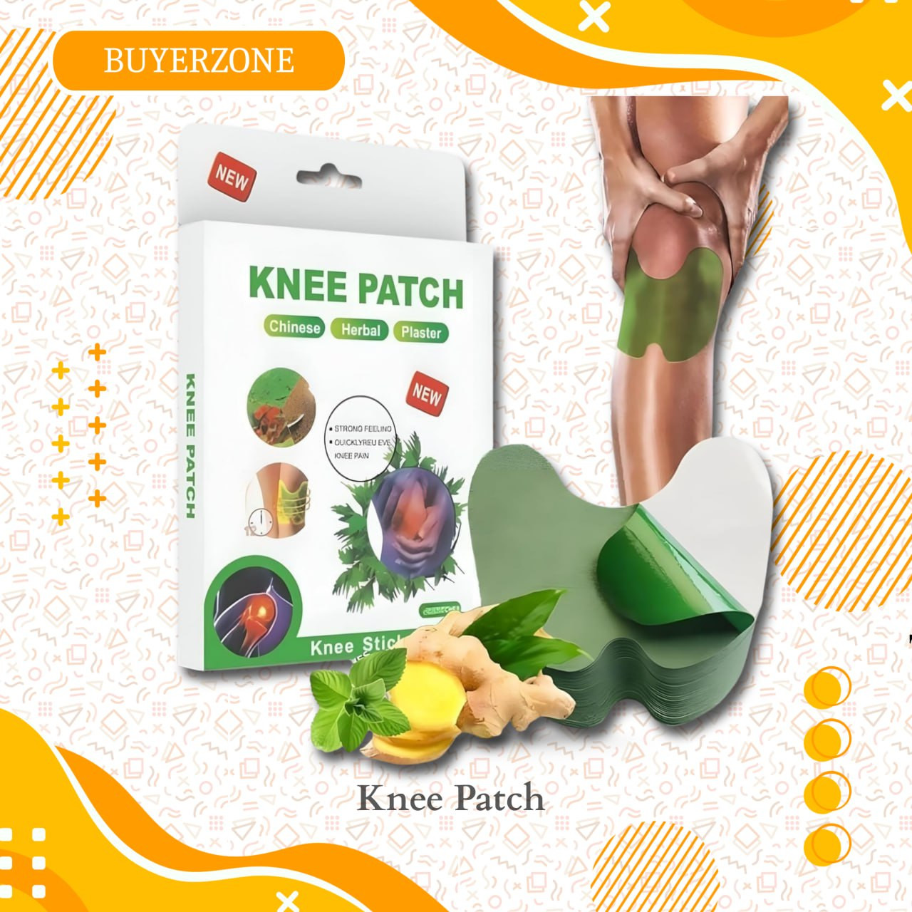 Herbal Knee Pain Relief Patches- 10 Pcs