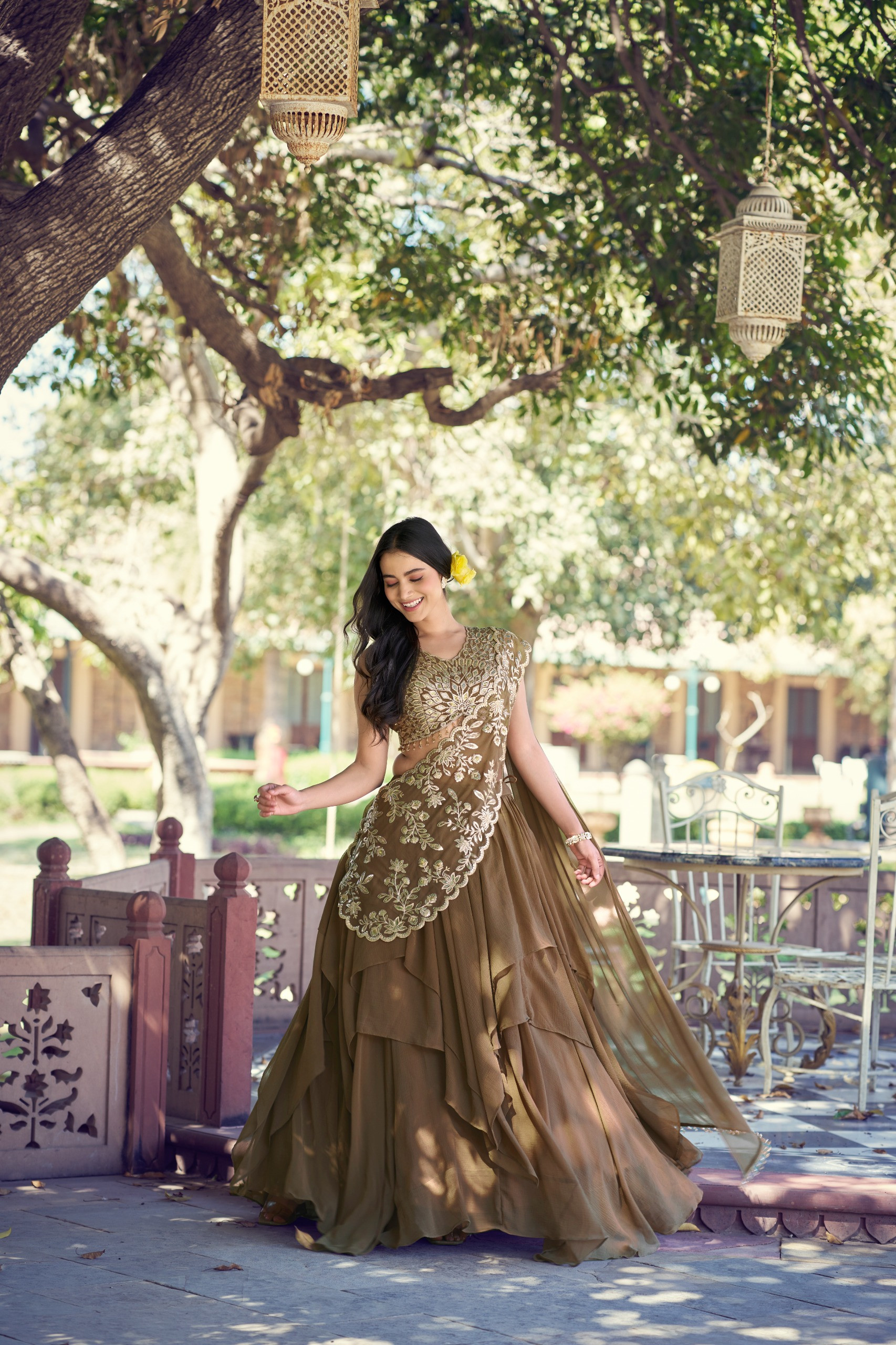 Marble Lehenga Set