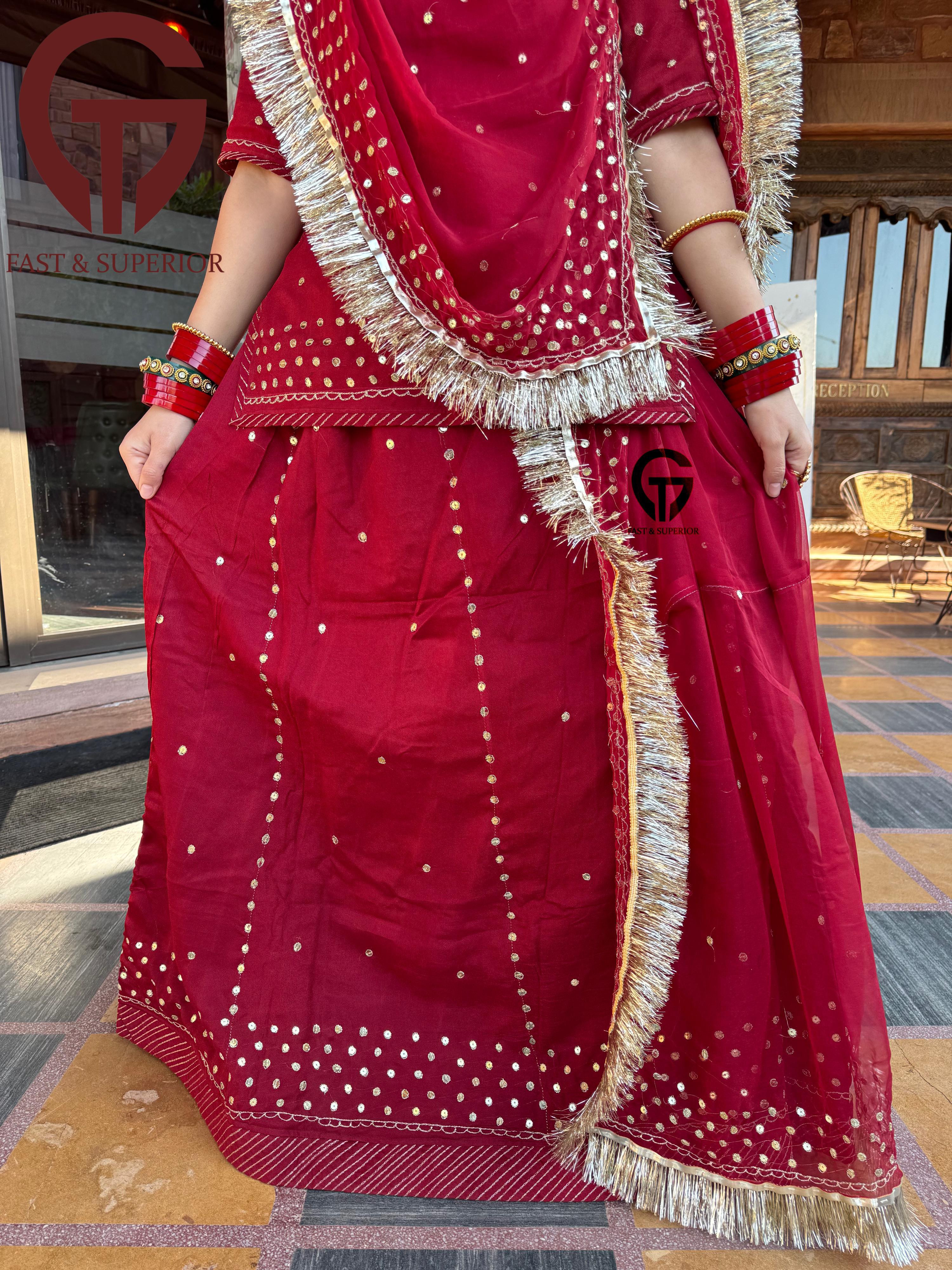 Hand ring work rajputi poshak