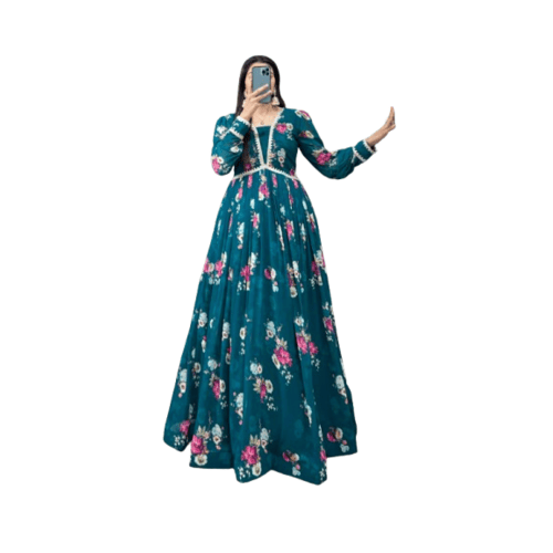 Georgette long gown for women