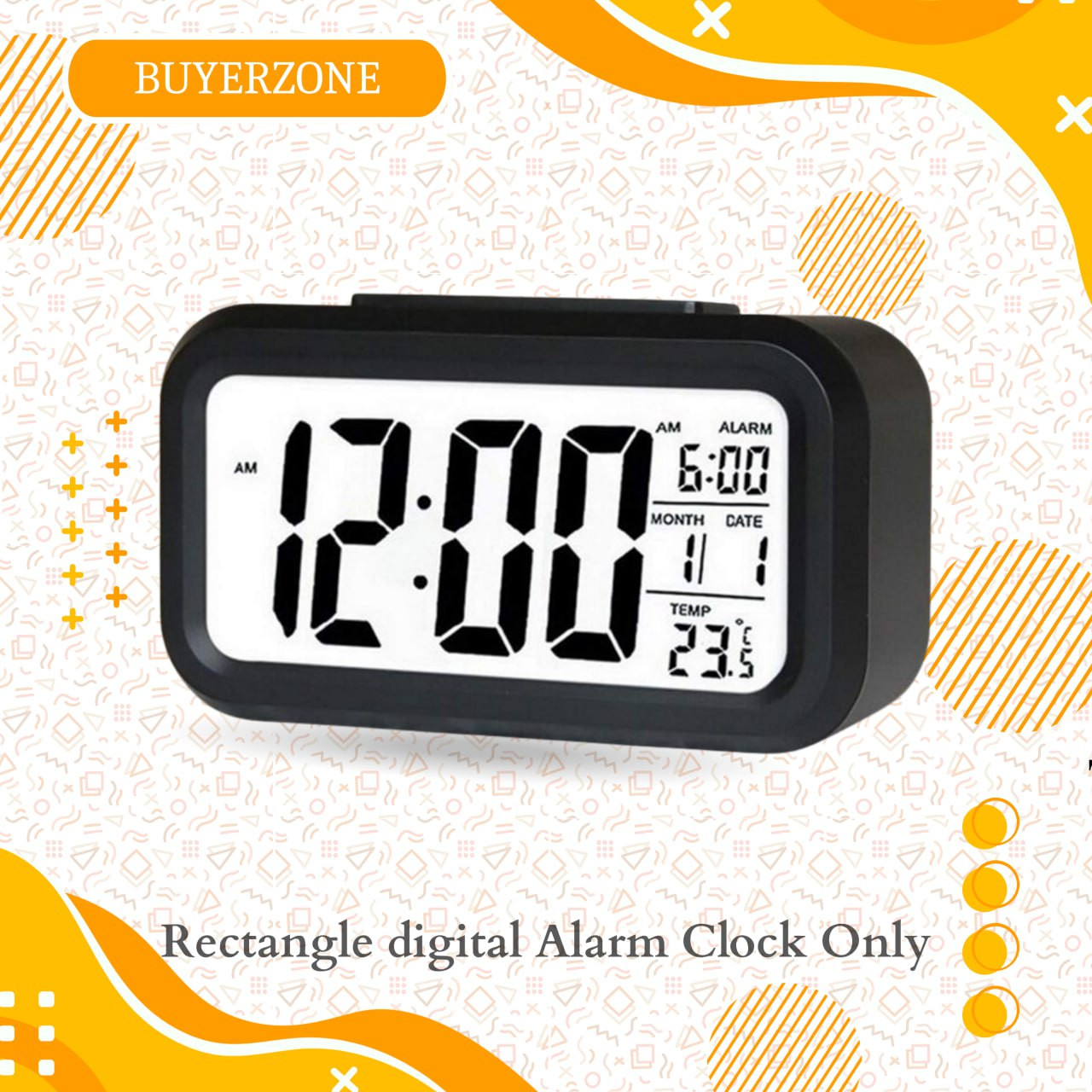 Rectangle Digital Alarm Clock