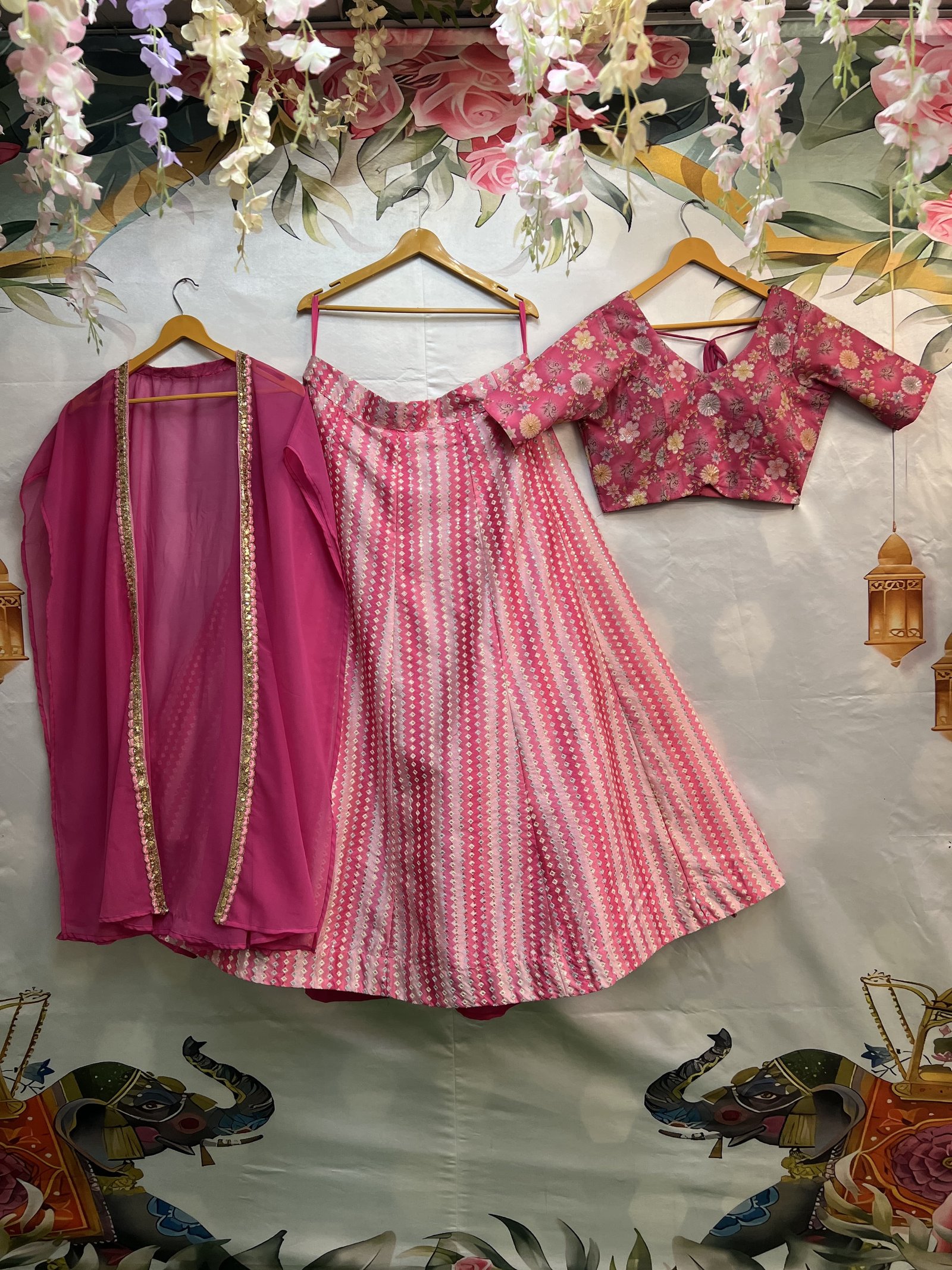 Pink Lining Lehenga for women