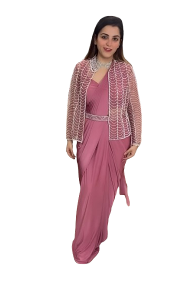 One More Super Hit Ready To Wear Saree With Jacket Saree Design