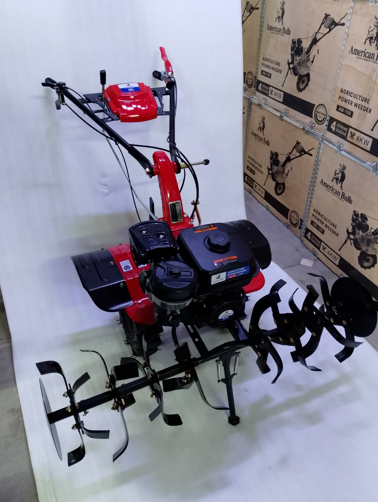 Power Weeder 7 HP 212cc – Petrol Engine, 4-Stroke, 2 Forward + 1 Reverse Gear, Heavy Duty Tiller