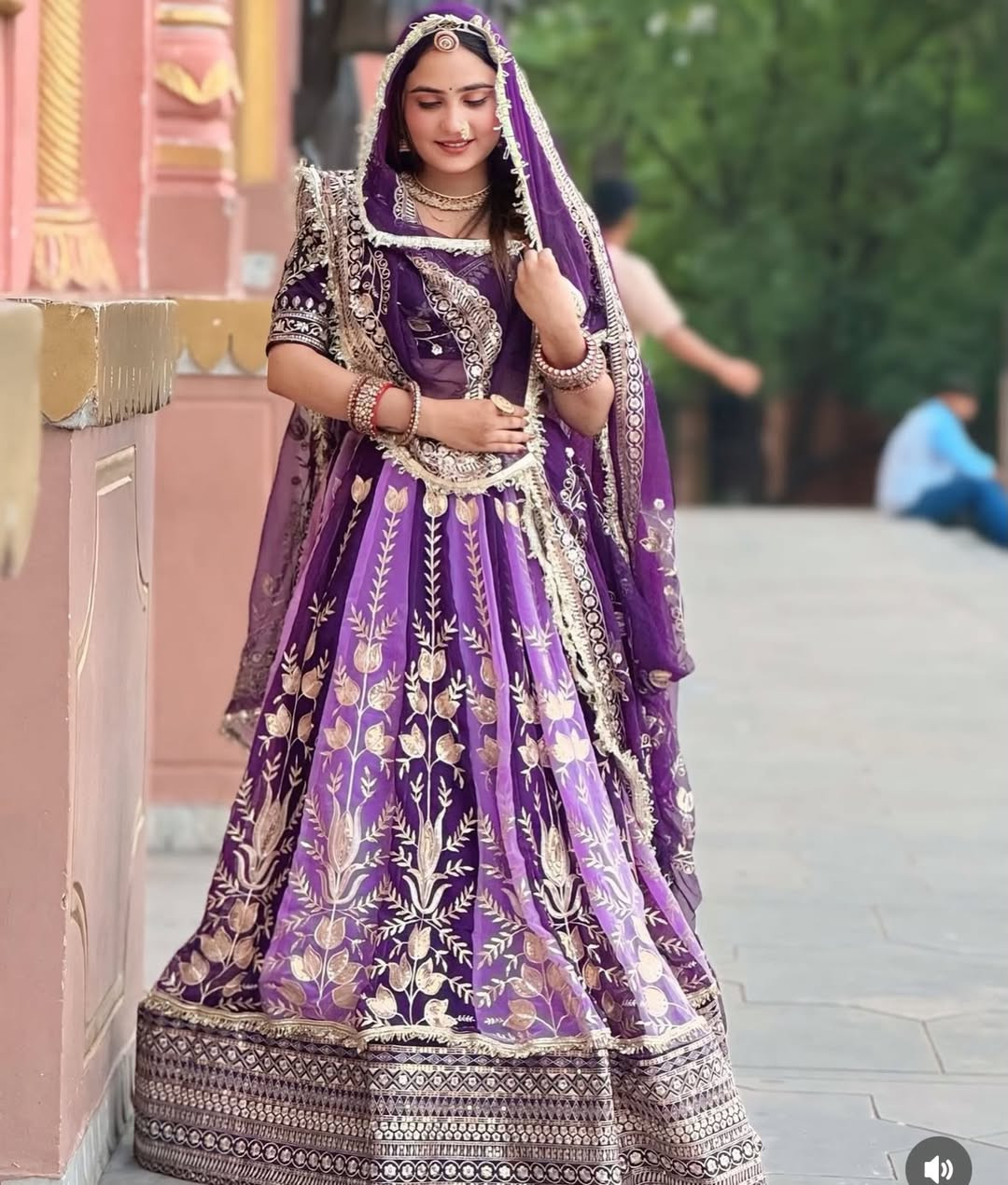 Boutique Range 4 Mtr Heavy Gher Designer Rajputi Poshak