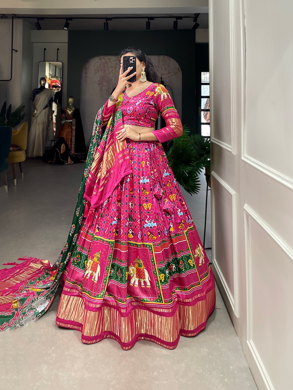Gaji silk lehenga for women