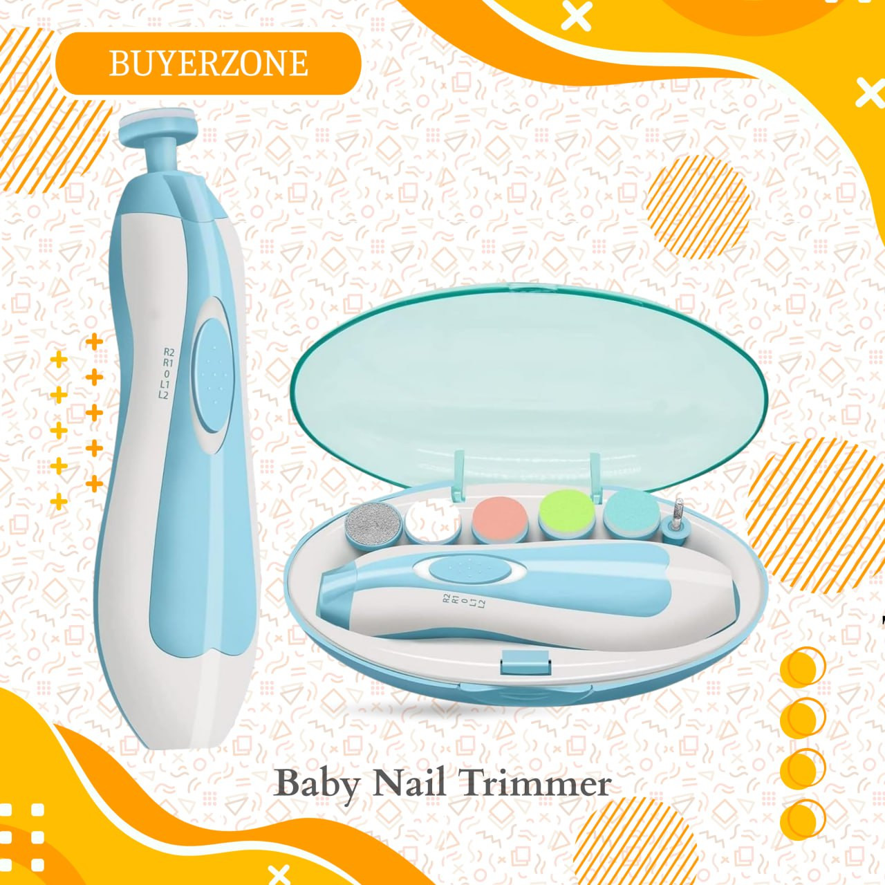 Safe Infant Nail Cutter with Soft Grinding Heads