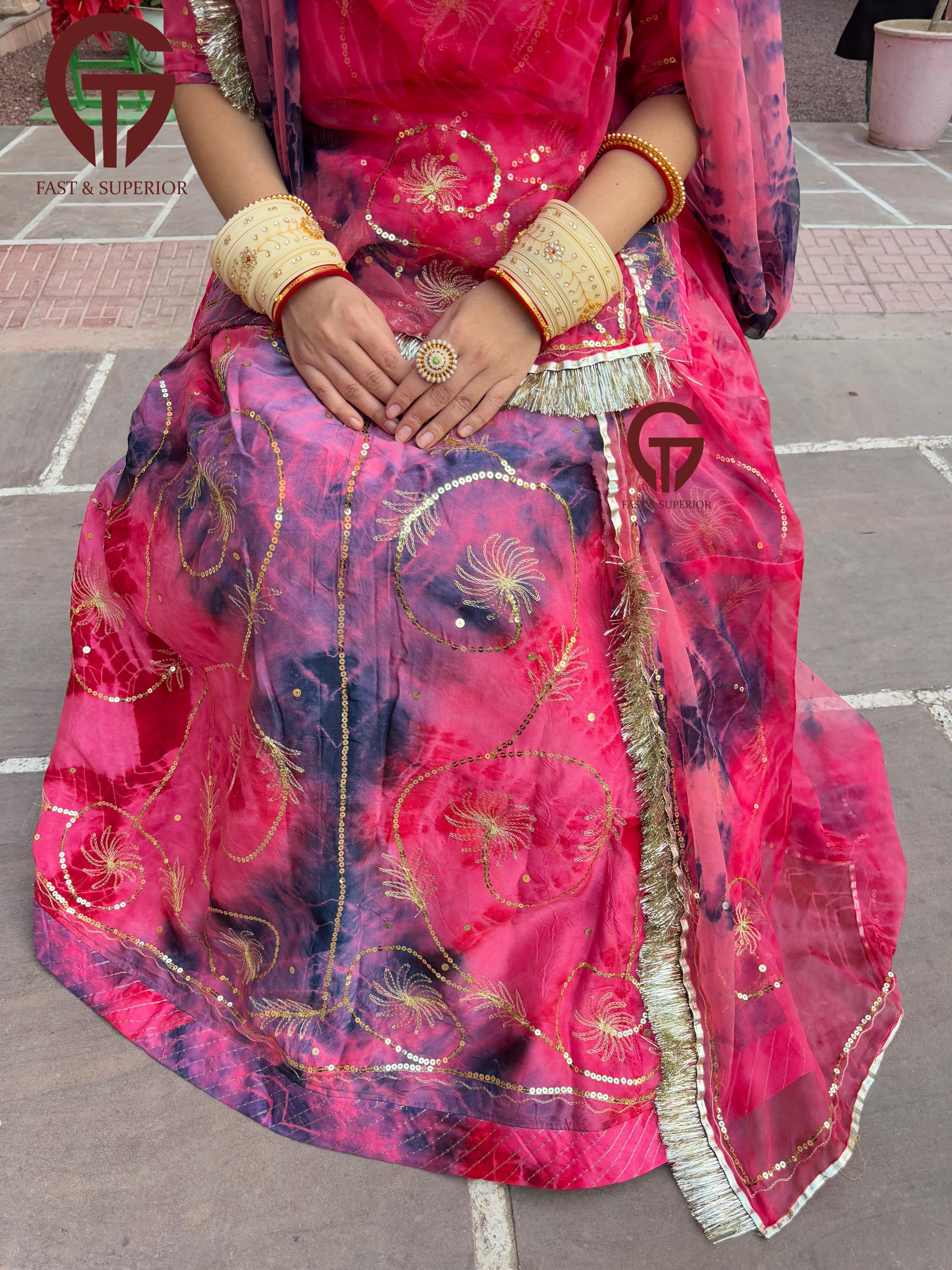 Tari kasab zari rajputi poshak