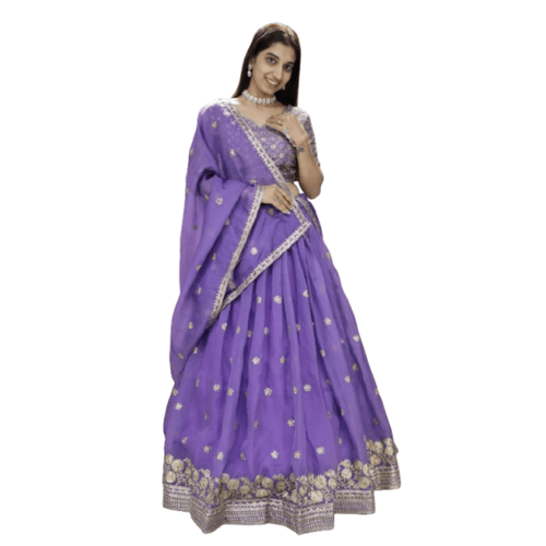 Heavy embroidery work lehenga for women
