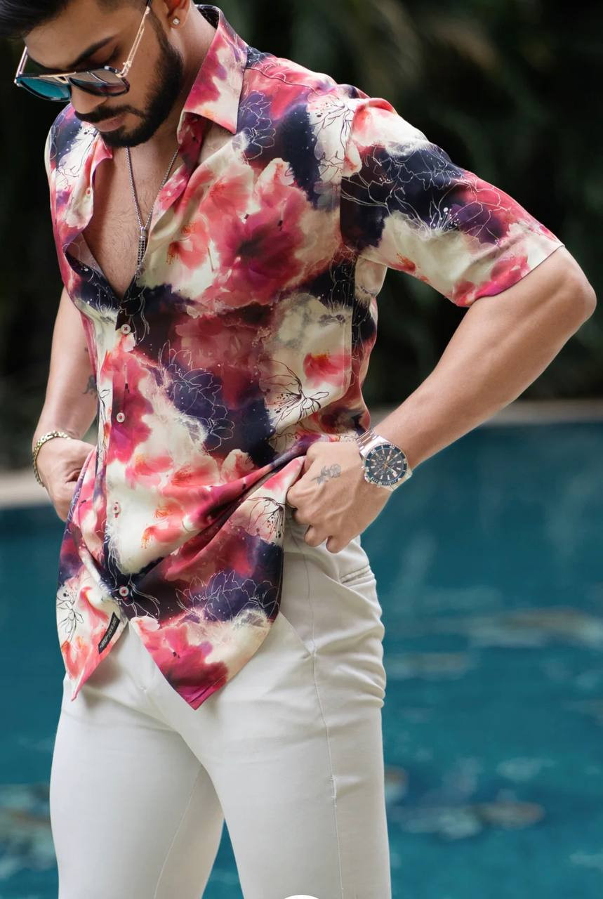 Men’s Exclusive 100% Cotton Short Sleeve Casual Shirt