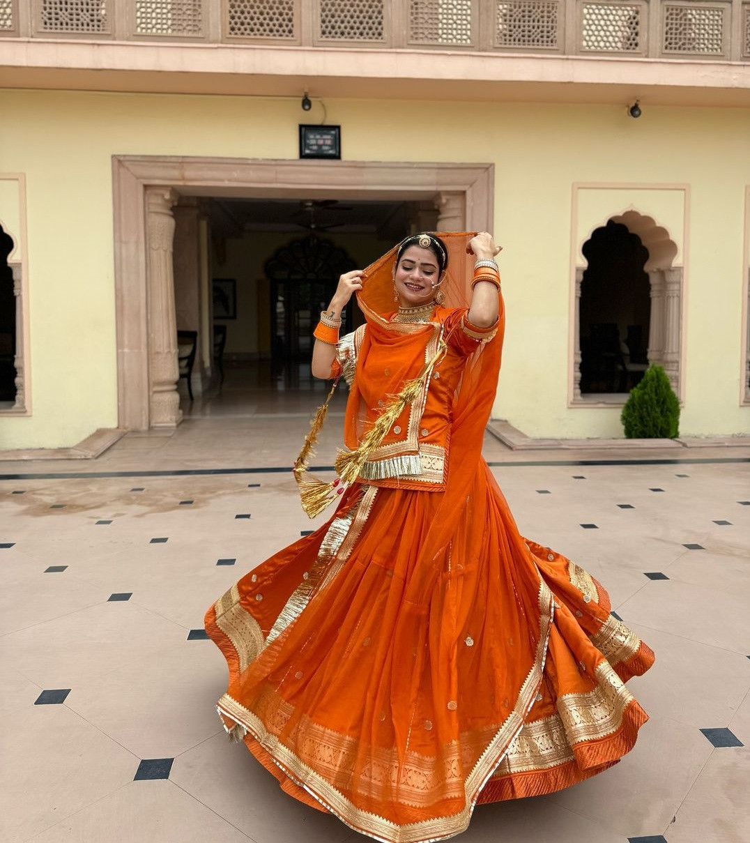 32 Kali Humrahi Pure Satan Fabric Rajputi Poshak