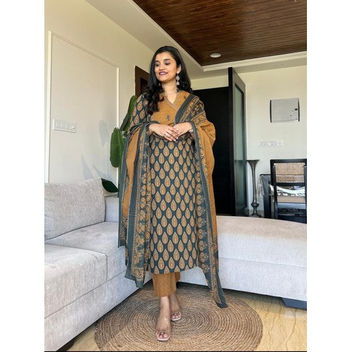Summer Special Printed Kurta Pant With Dupatta Set For Women