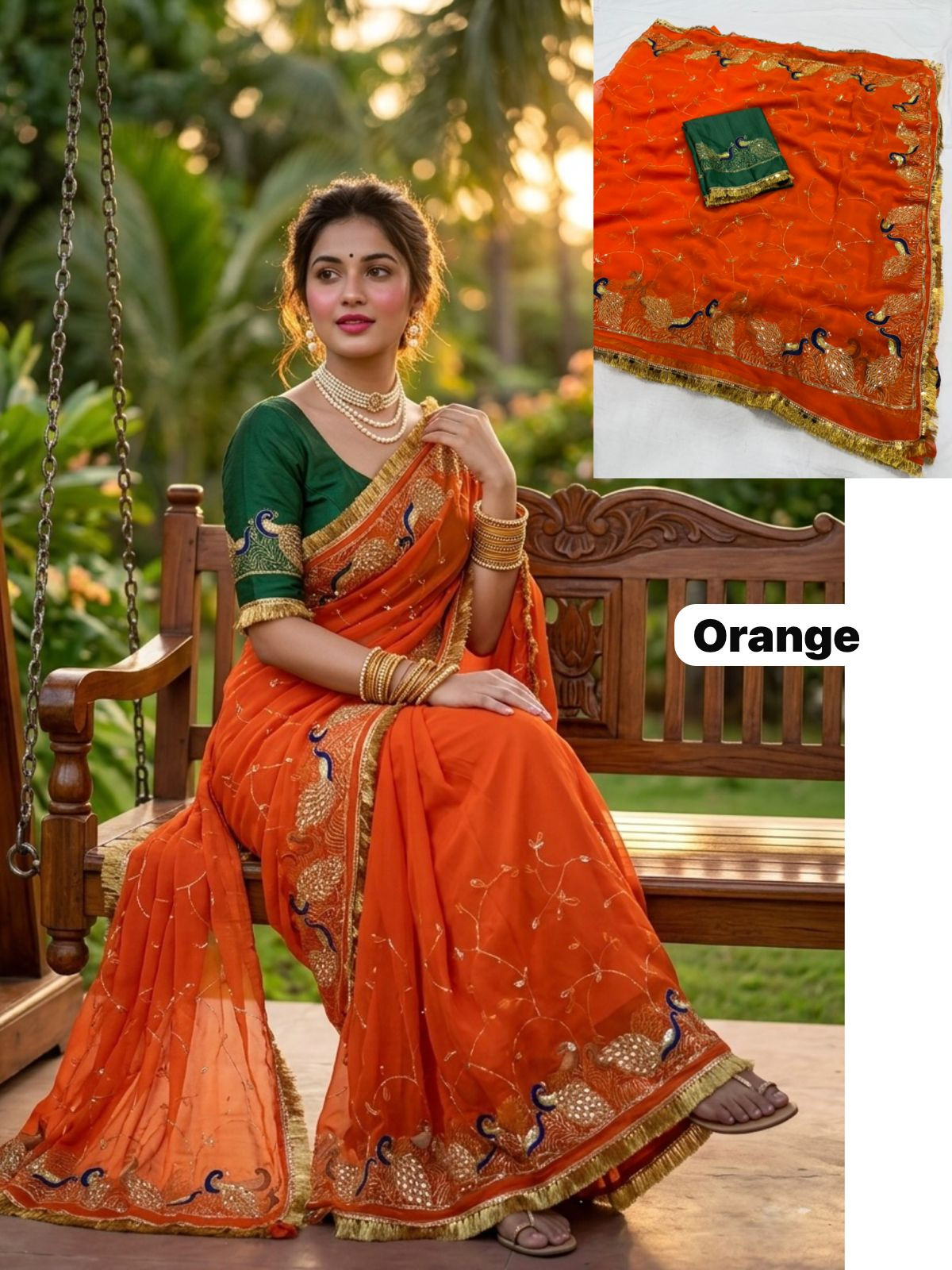 Premium Peacock Darbari Saree With Unstitch Blouse