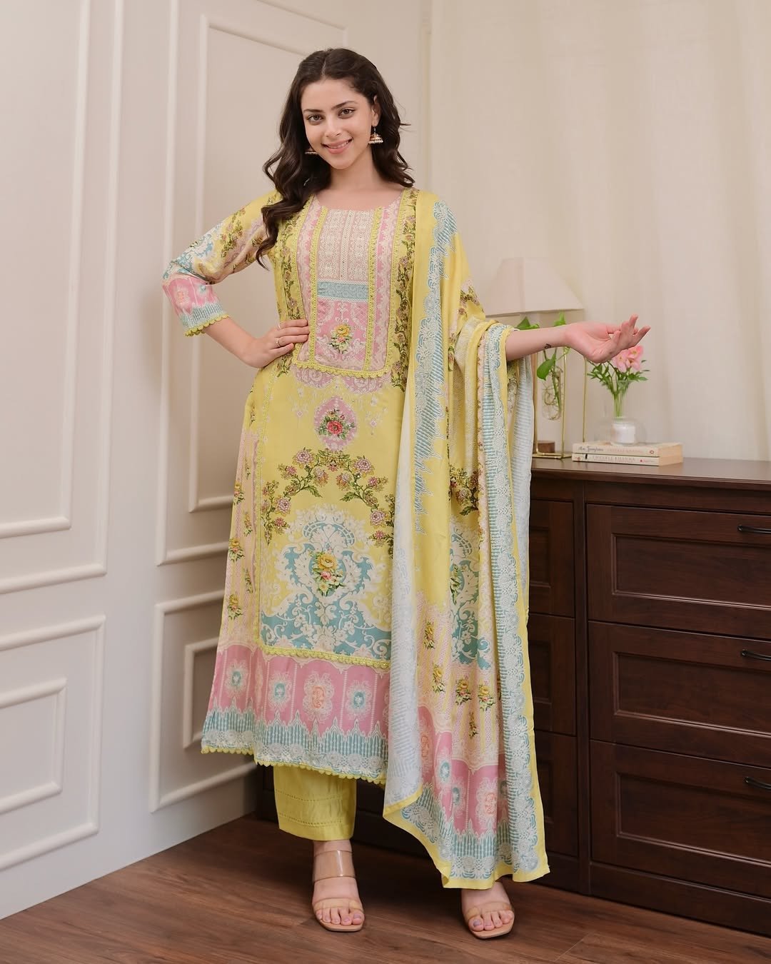 Festive Muslin Suit