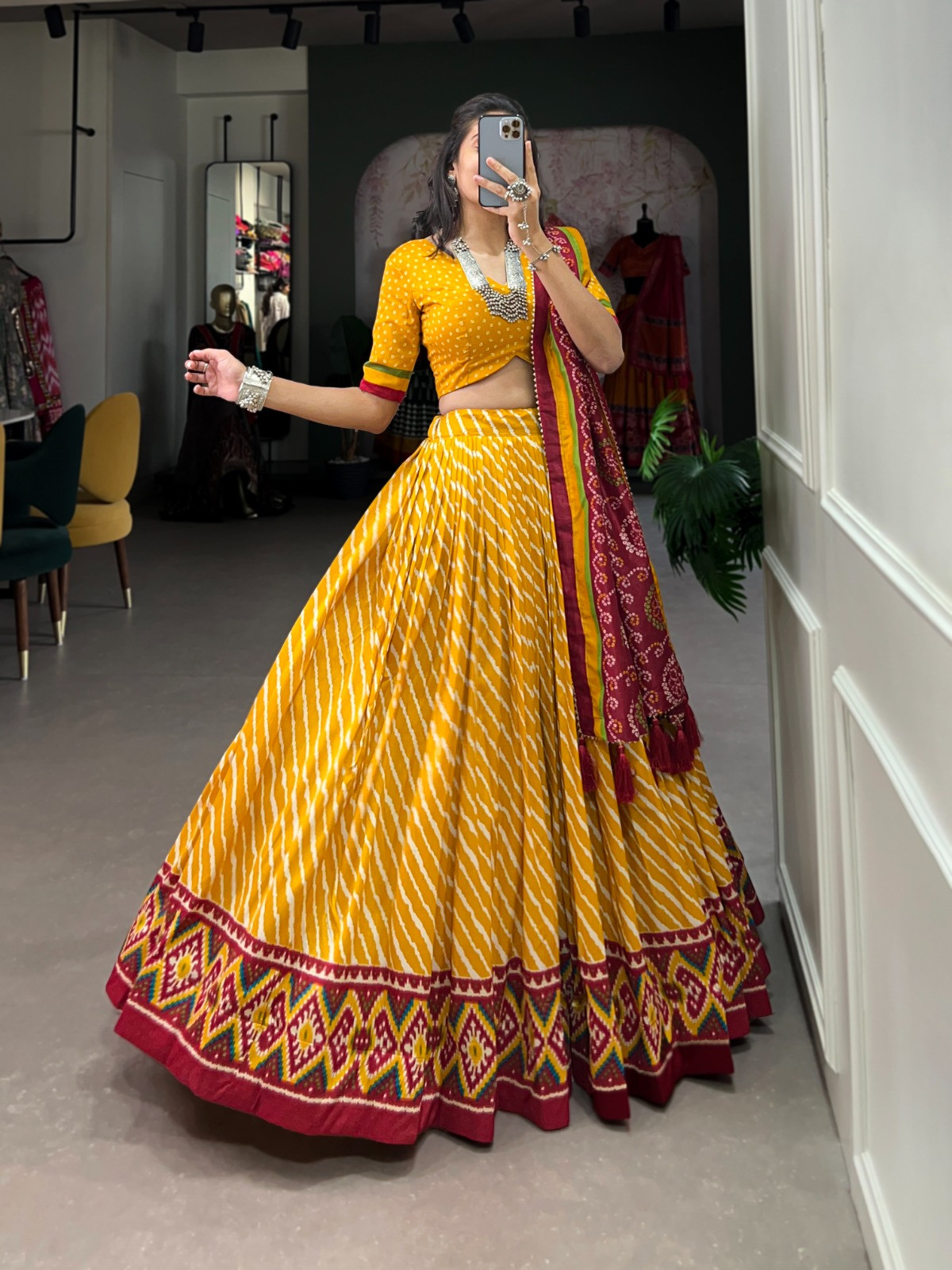 Gorgeous patola print lehenga for women