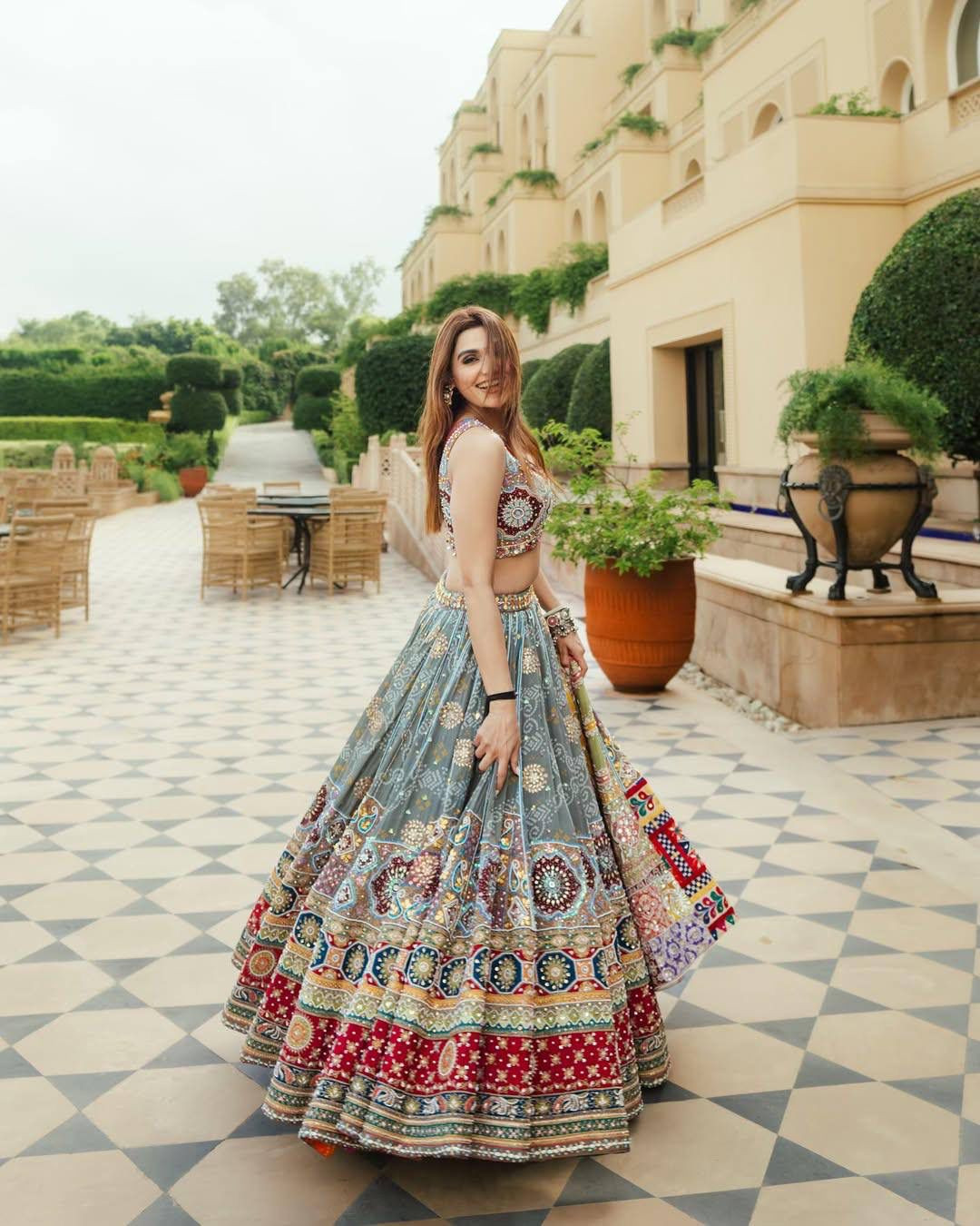 Elegant Muslin Cotton Chaniya Choli with Real Mirror Work & Digital Print – Festive Navratri Lehenga Set