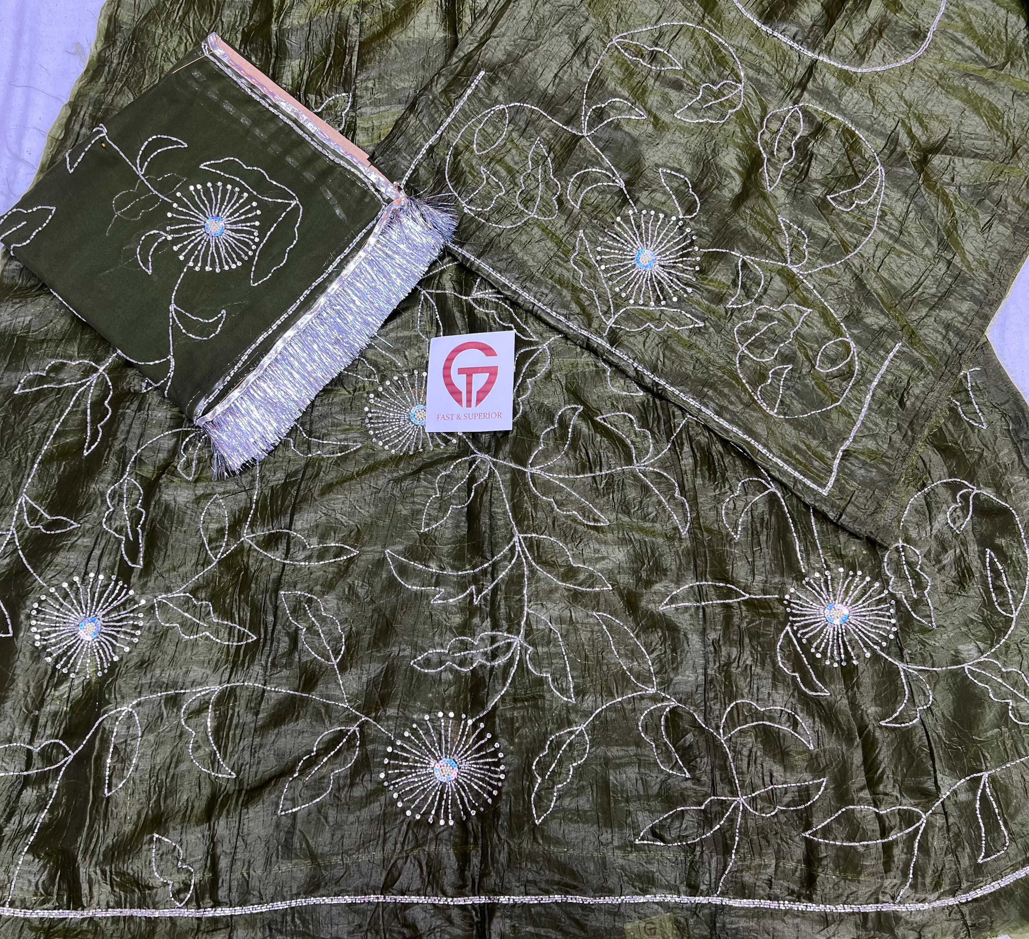 Tisu pyor chakri hand design rajputi poshak