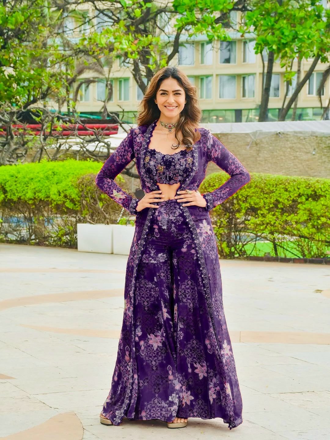 Saiyaara Flower Printed Designer Sharara Plazo Set