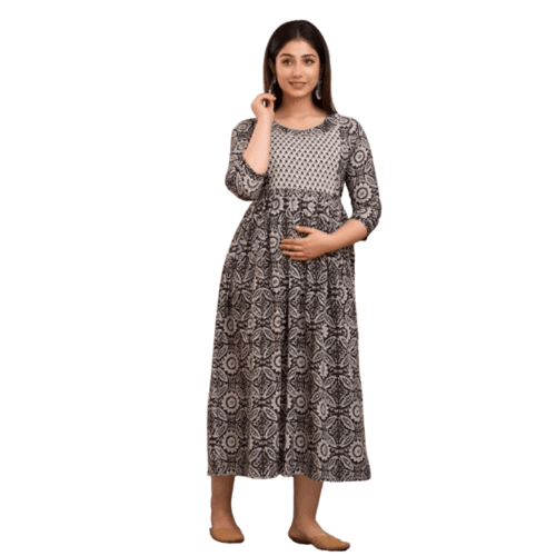 Cotton Printed Maternity Feeding Kurti