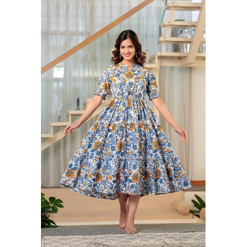 Graceful Cotton Anarkali Kurti For Women