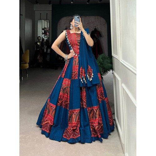 Make Royal Impressions with Our Navratri Garba Printed Lehenga