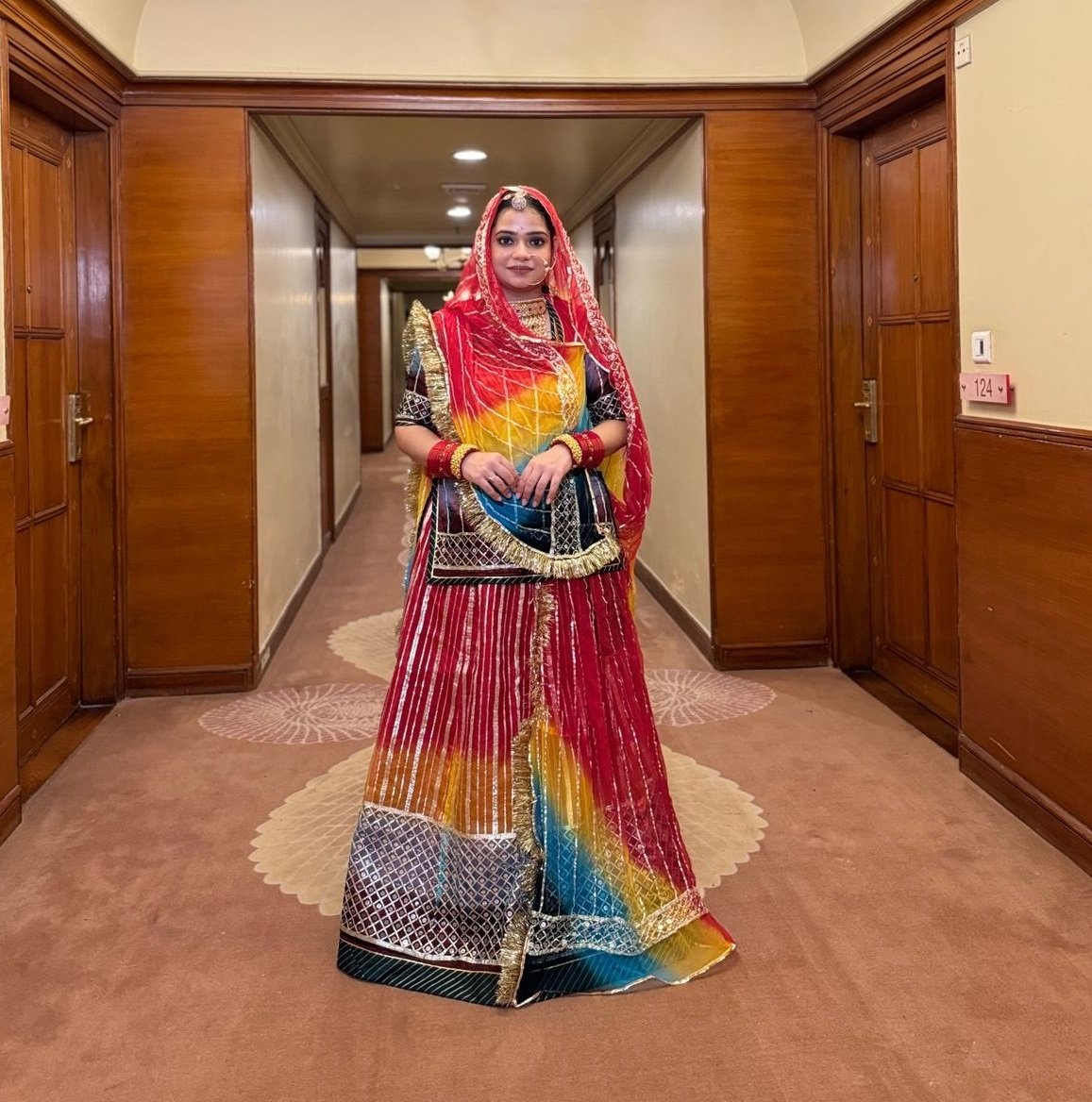 Organza Humrahi Poshak With Sequence And Sikkiya Work
