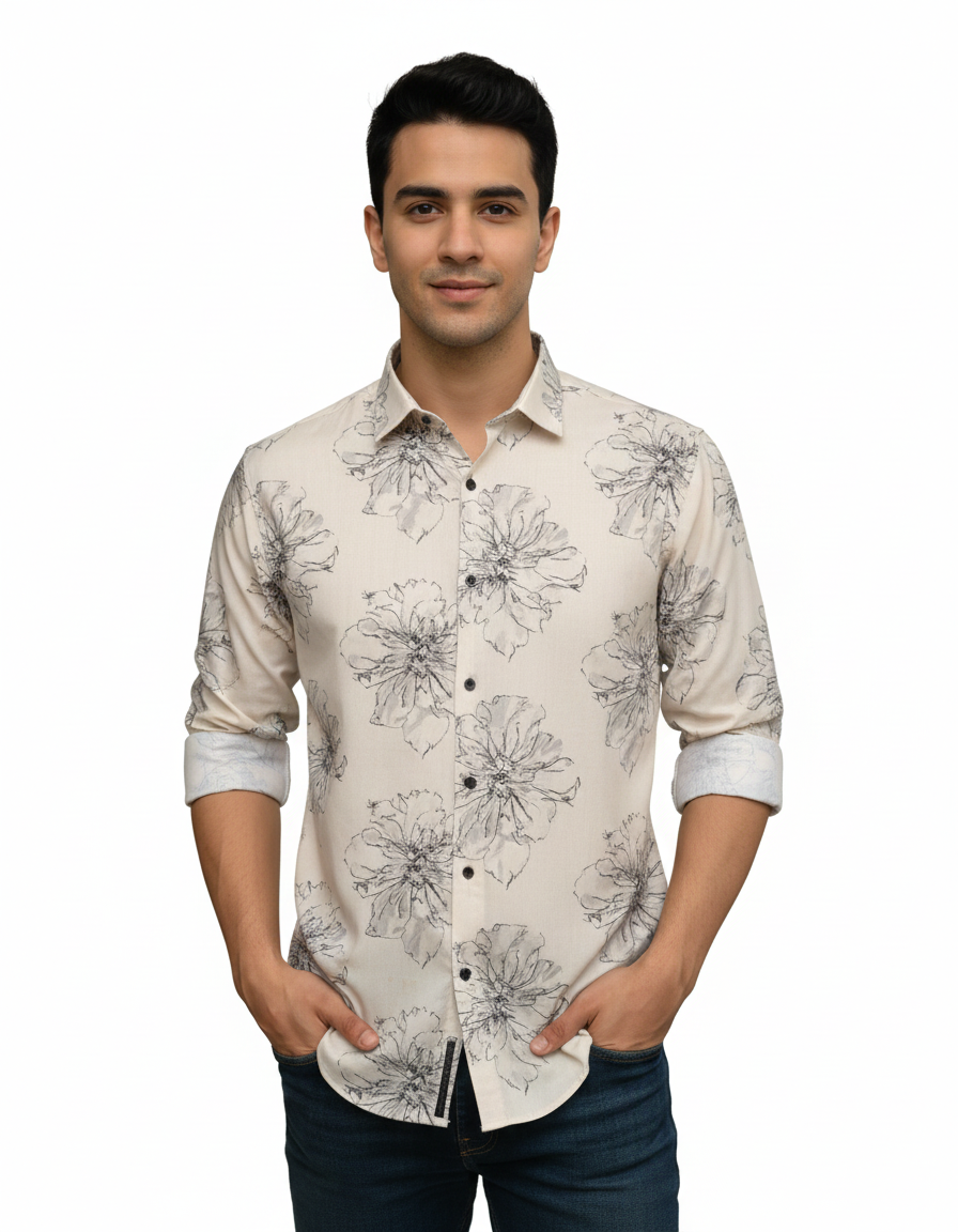 Men’s Exclusive Cotton Linen Full Sleeve Shirt – Premium Men’s Wear Collection