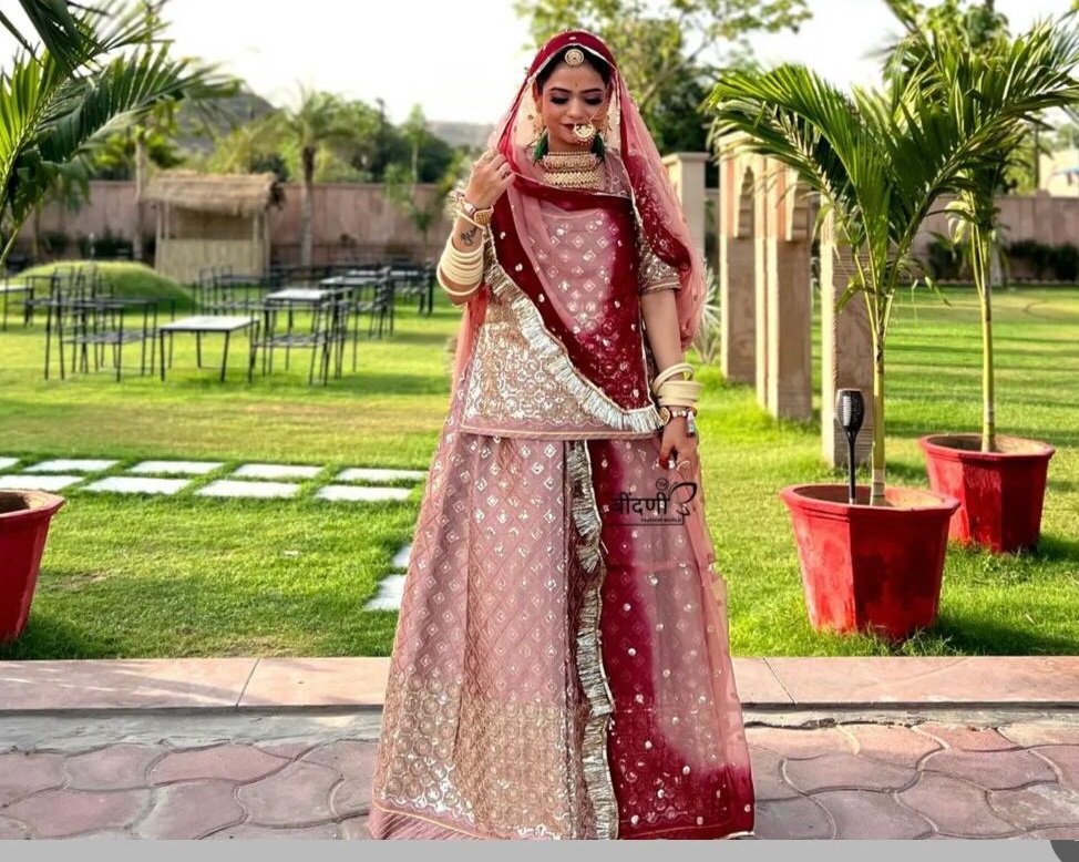Silken Whisper: Mouse-Colored Satin Jari Poshak.(semi stich)