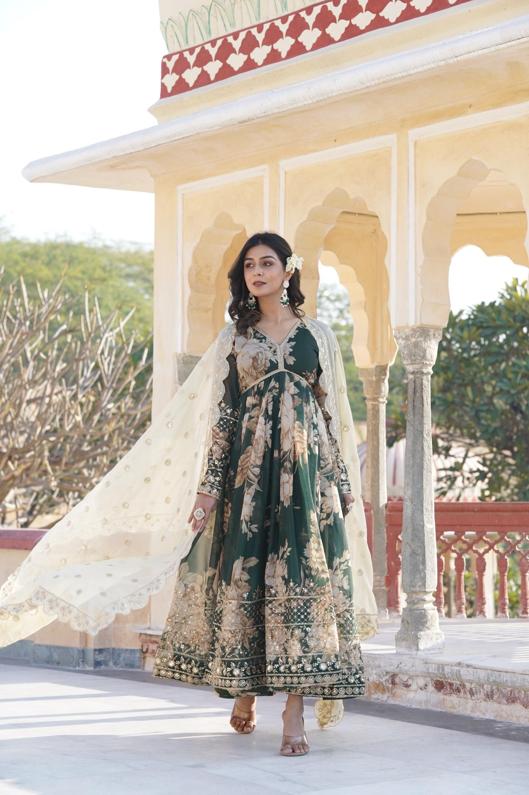 ALIA CUT GOWN WITH DUPATTA SET