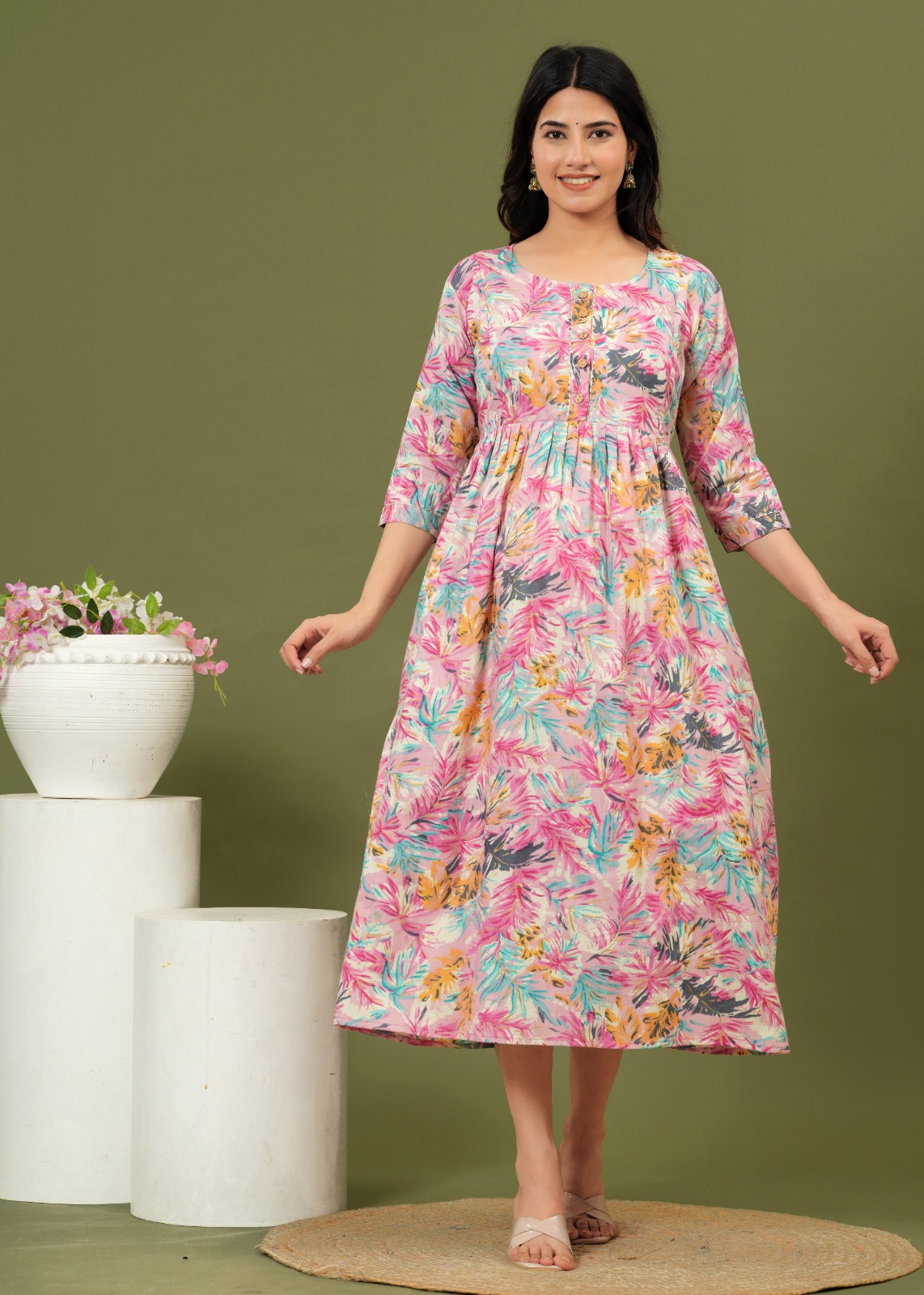New Maternity Feeding Printed Kurti