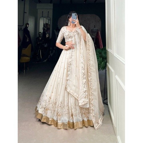 Elegant White Lehenga Choli Set