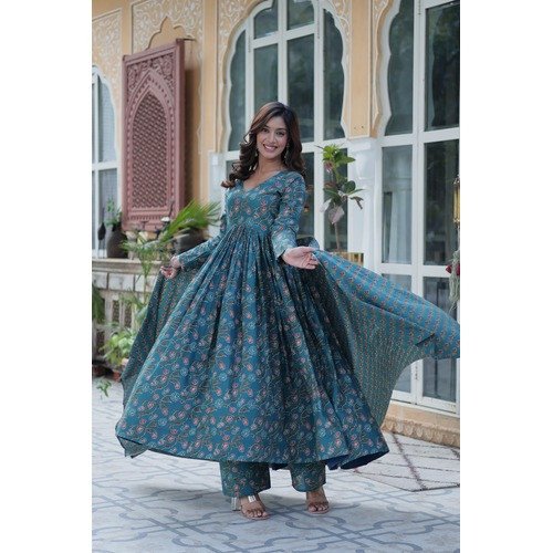 Premium Readymade Gown with Pant & Dupatta Set