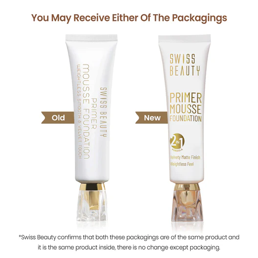 Swiss Beauty Primer Mousse Foundation | Matte Finish