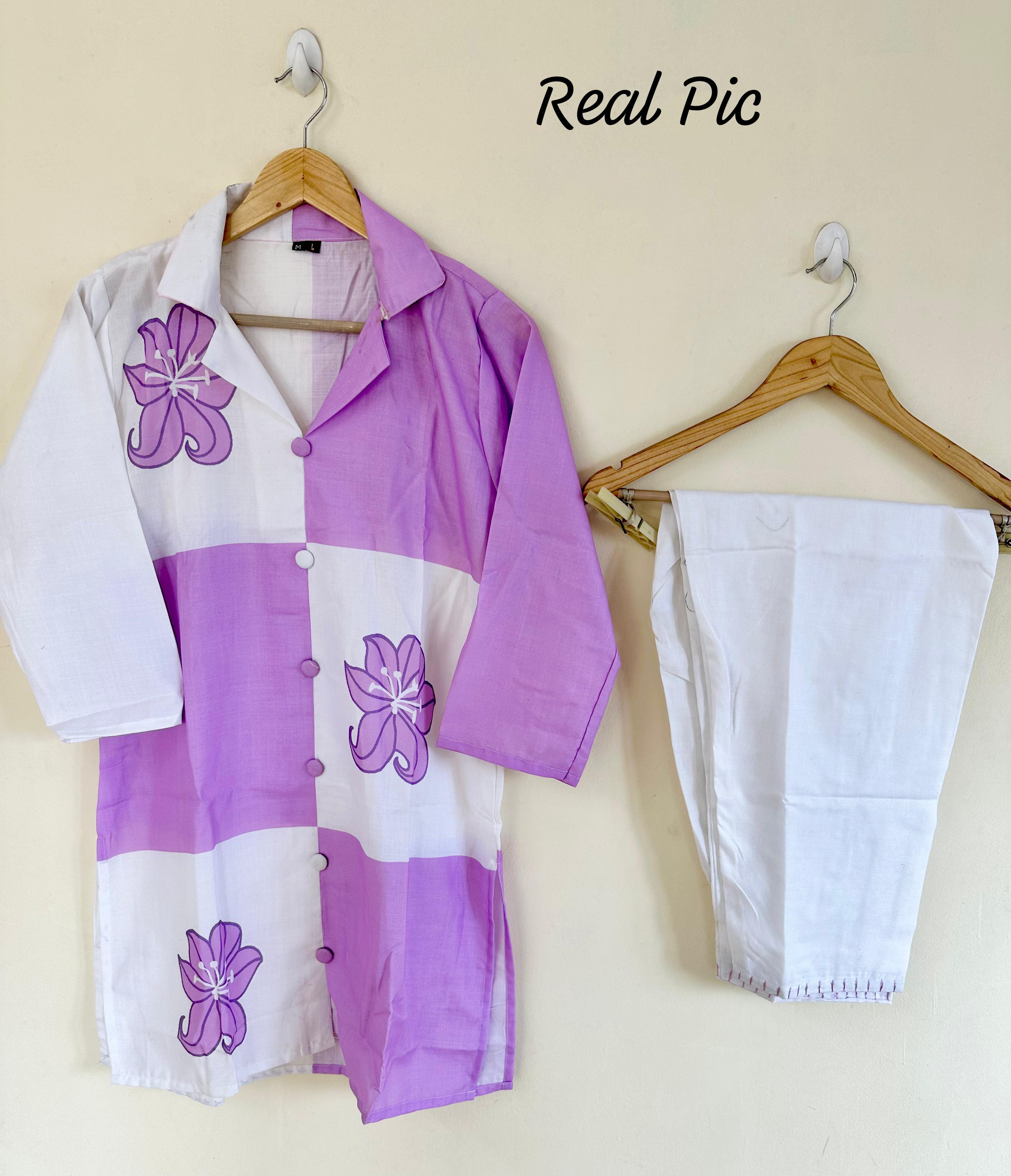 Designer Festive wear Cord-Set with Fancy Button For Women