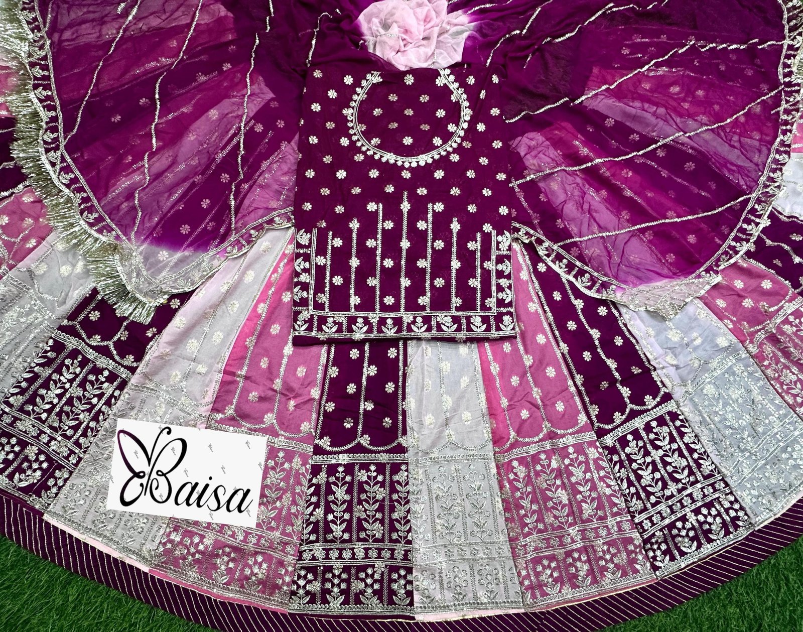 New Wedding Multicolour Rajputi Collection 18 Kali Rajasthani  Poshak