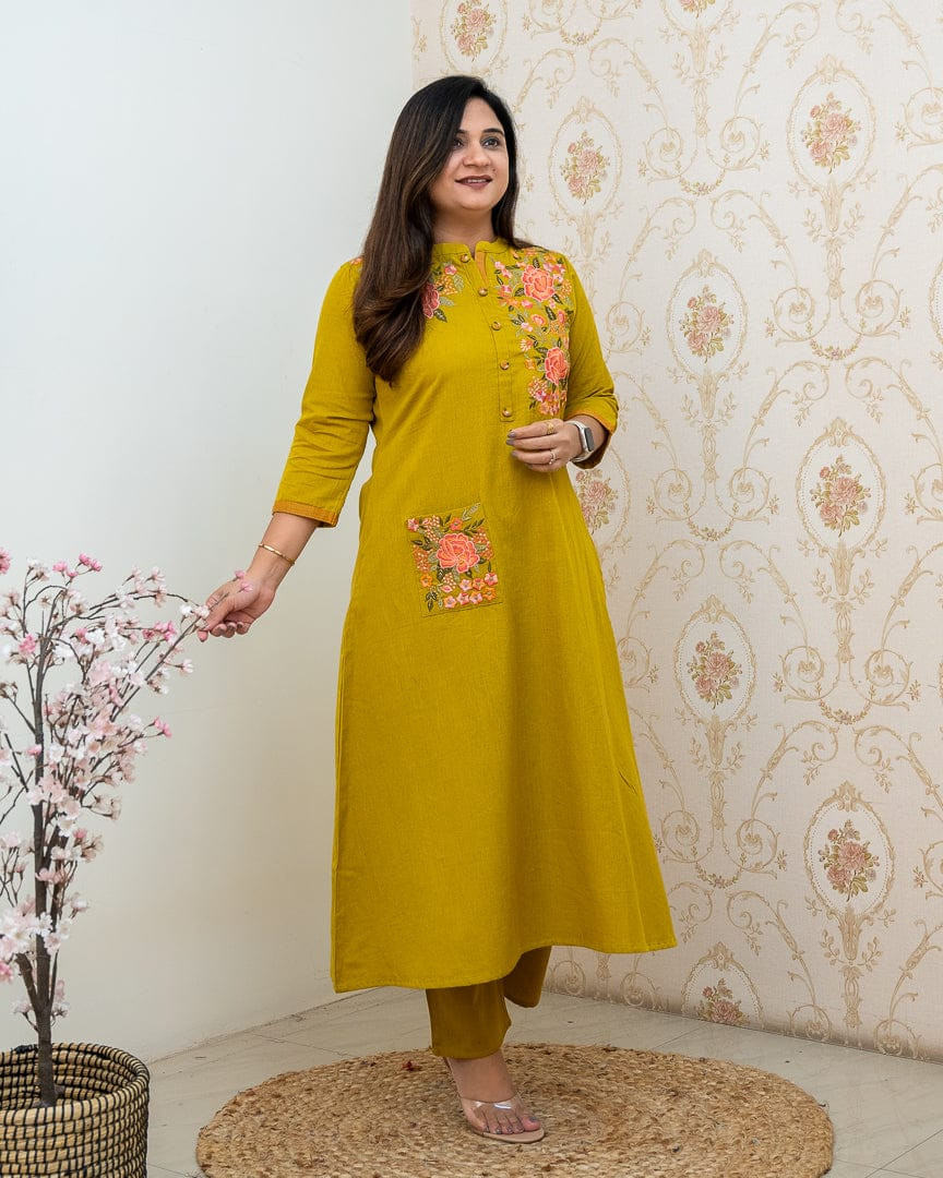 Elegant Embroidered Cotton Set