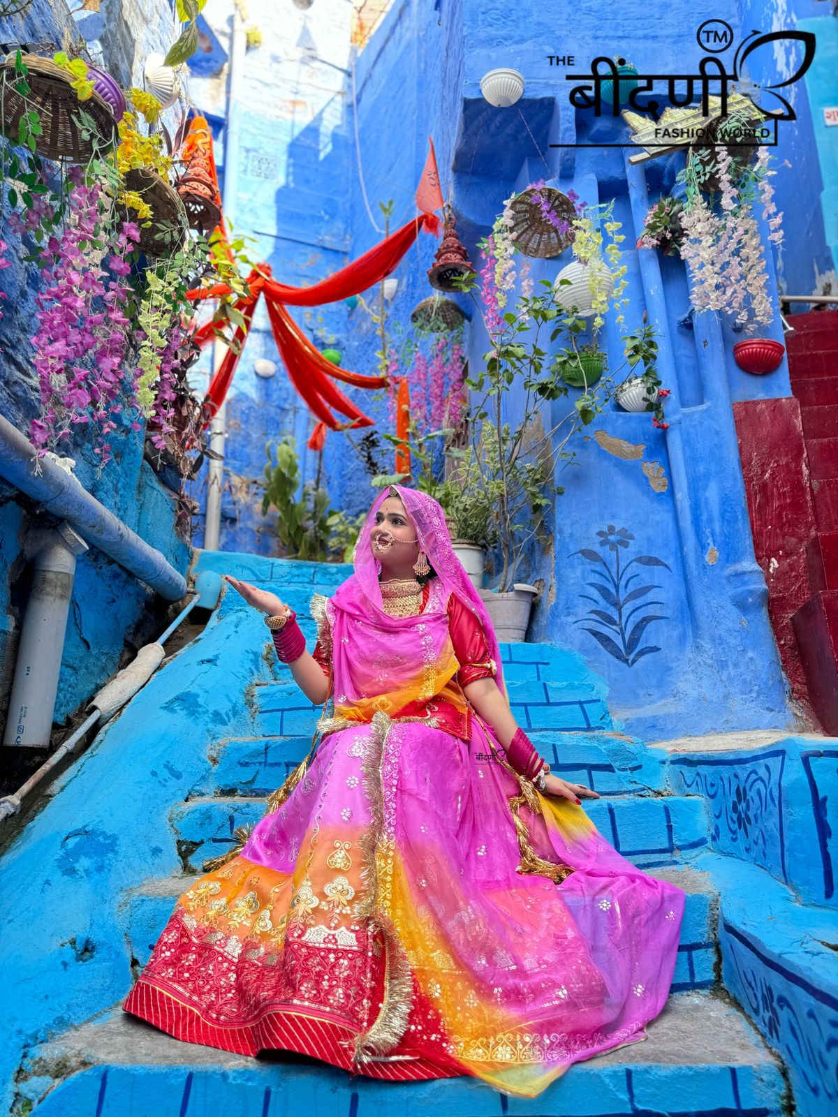 Tricolor Symphony Elegant Organza Poshak In Pink Coloured With Sequence And Zari Work