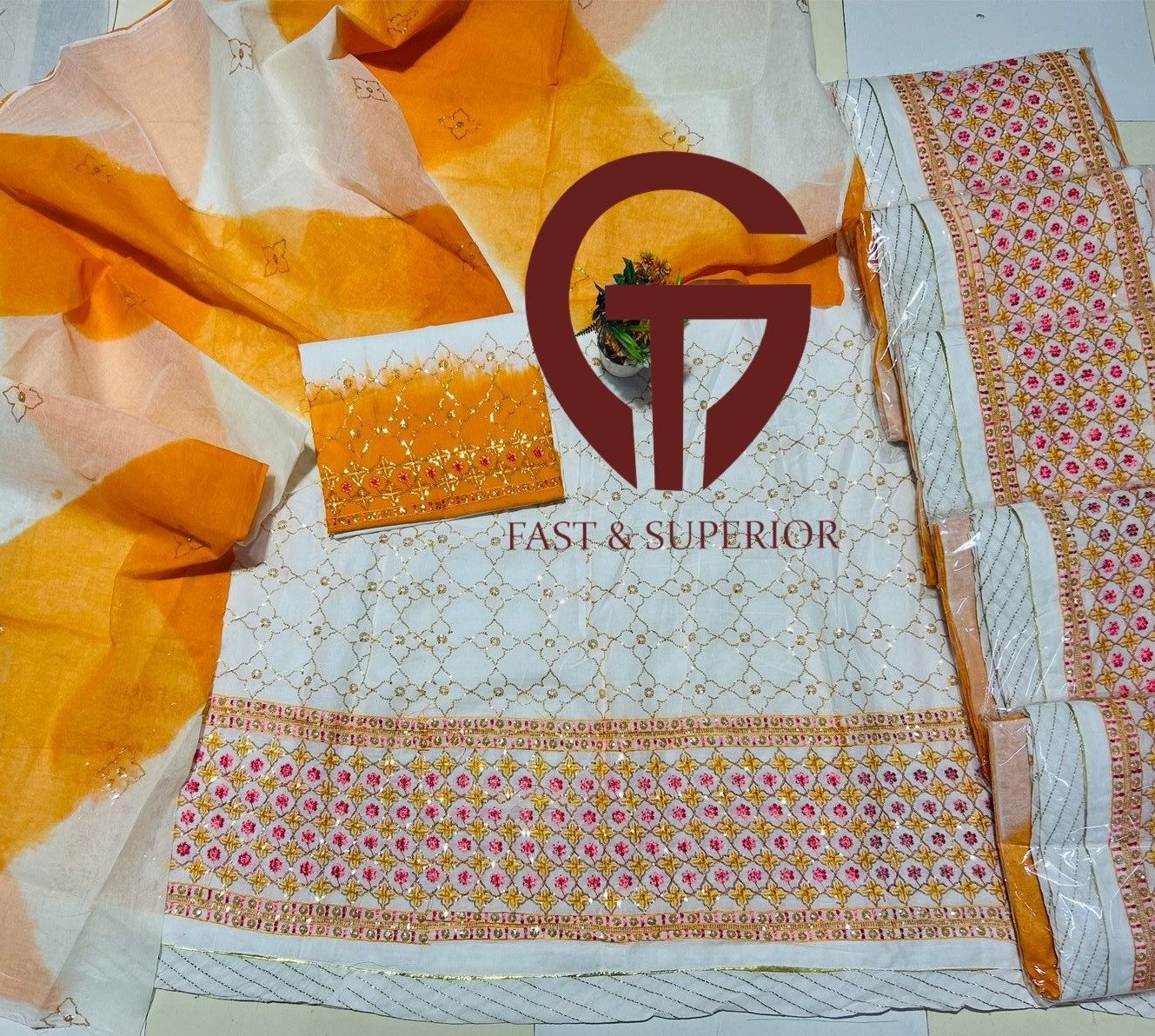 Cotton fagan suit rajputi poshak