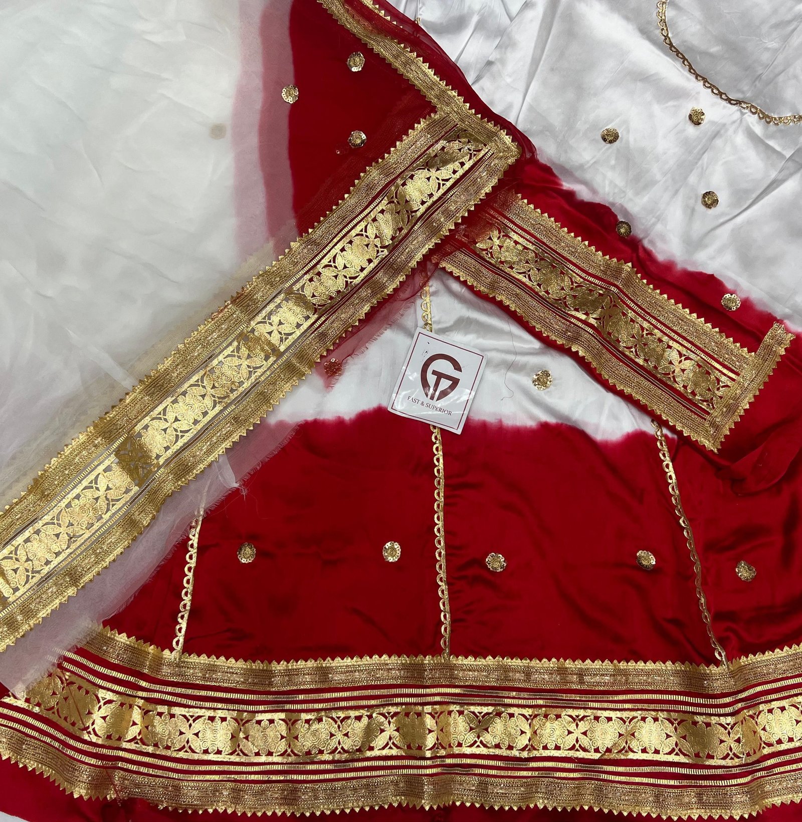 Golden gota patti fagan rajputi poshak