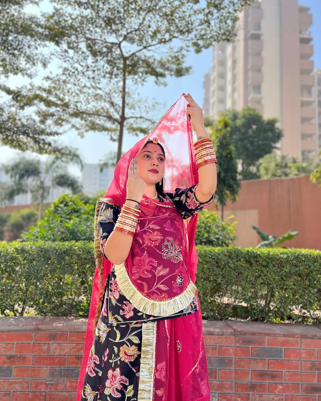 Tissue position print rajputi poshak