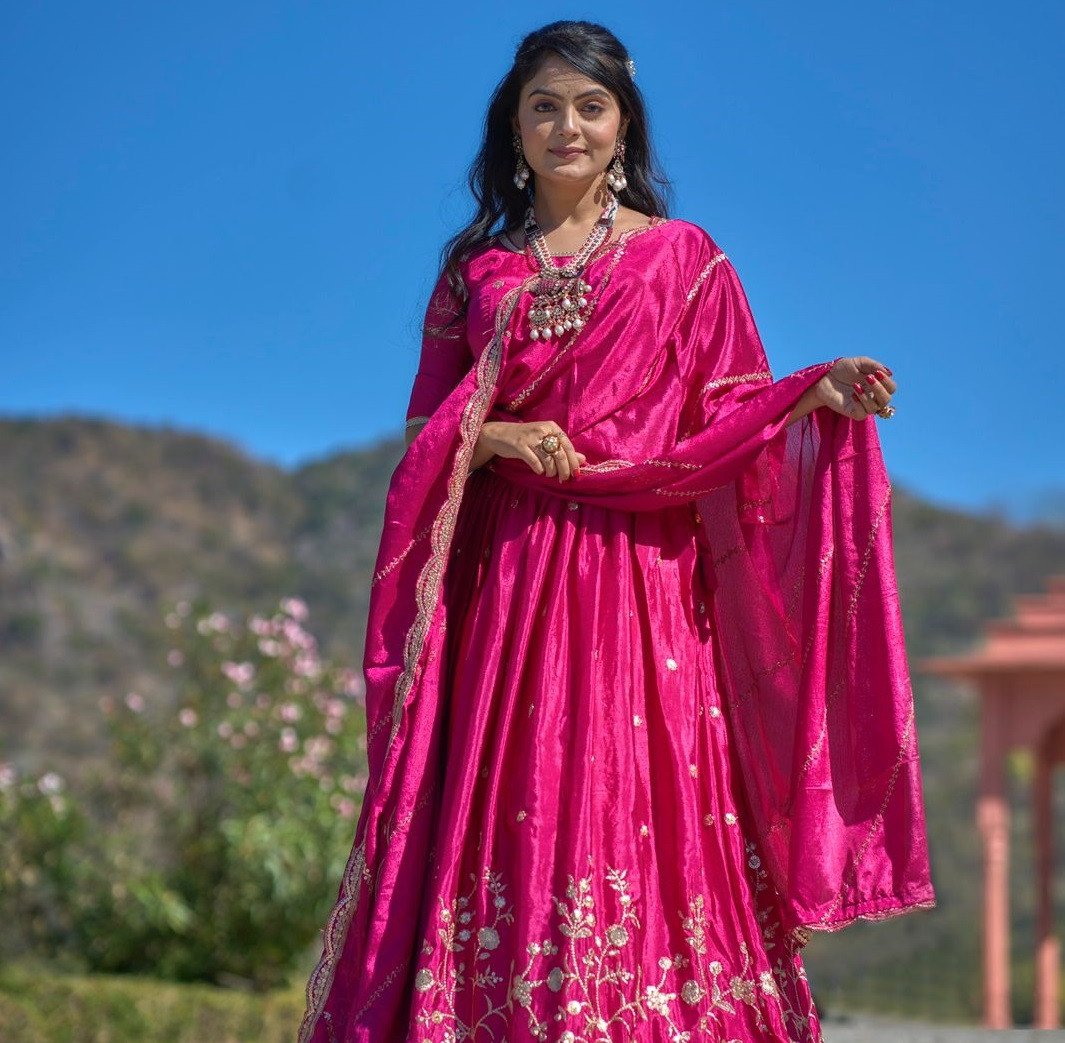 Rani Coloured Classical Embroidery Lehenga Choli For Women