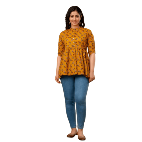 Women's Floral Printed Cotton Top