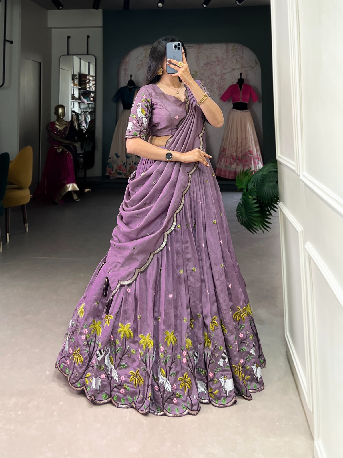 Lavender lehenga choli for women