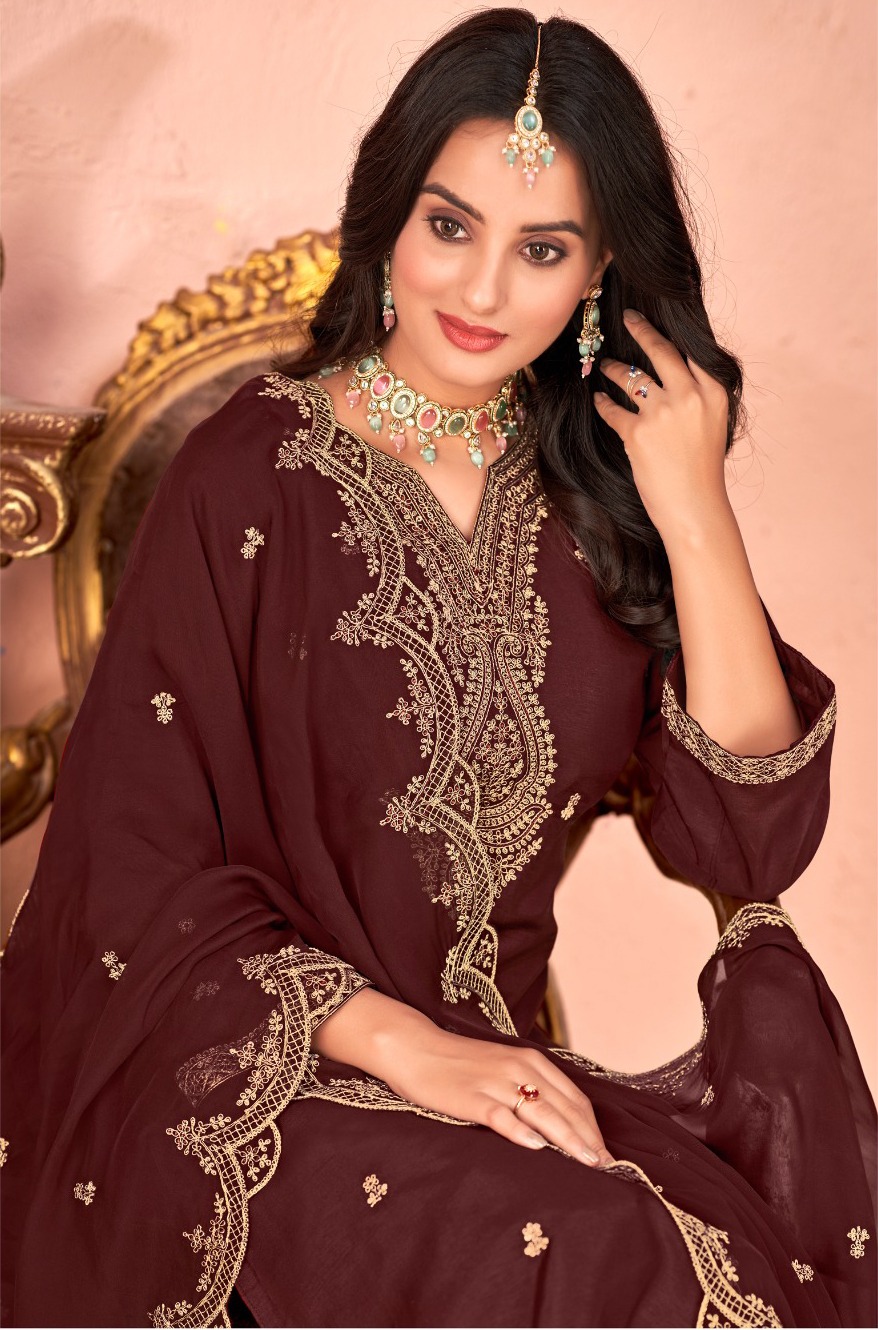 Qafila- Viscose Russian silk Kurta Sets