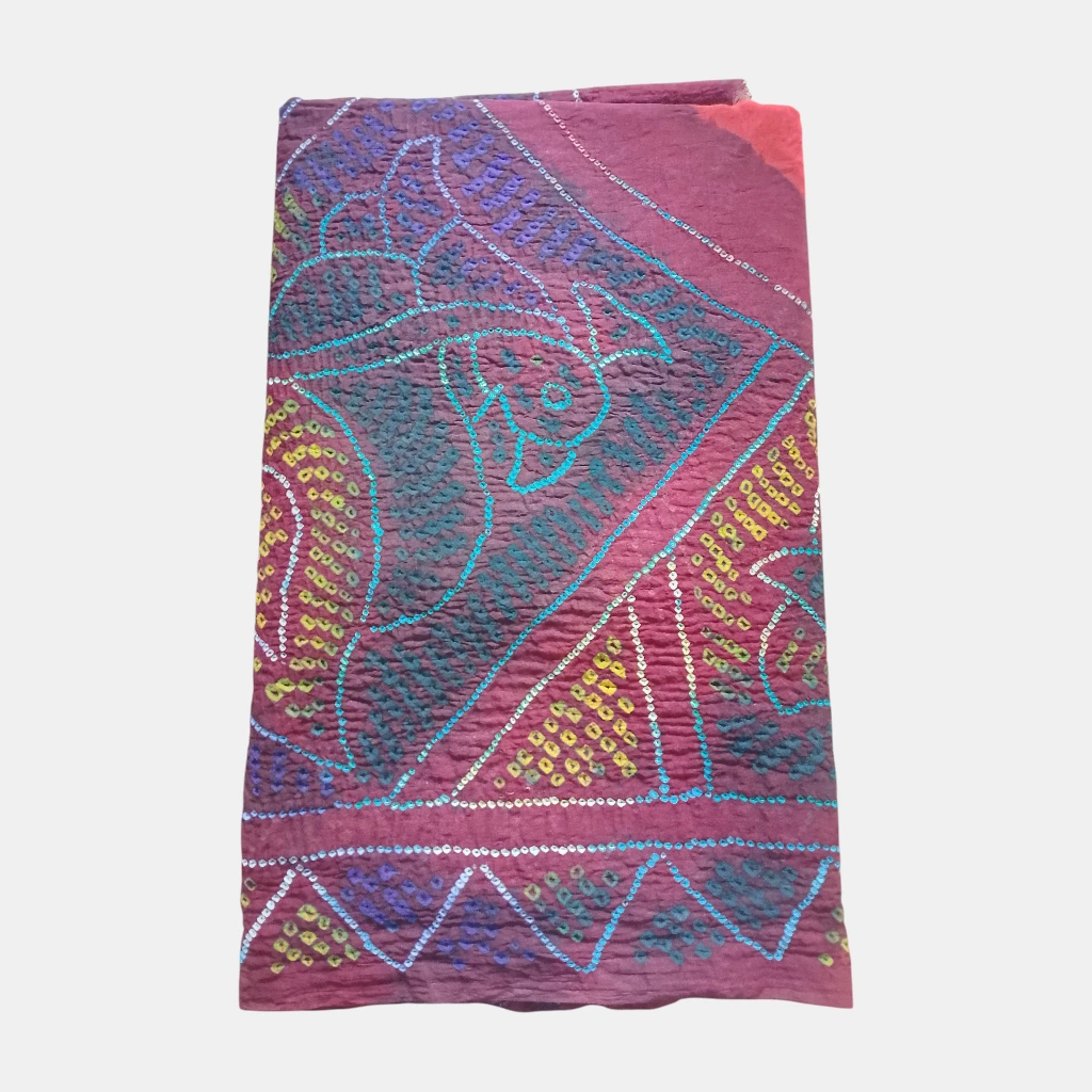Pure Cotton Hand Bandhej Pila Chunnri – Traditional Rajasthani Yellow Bandhani Dupatta